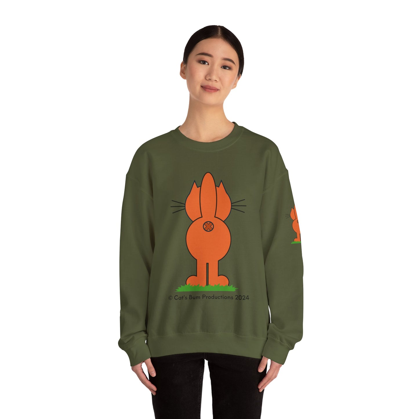 Ginger Cat's Bum: Unisex Heavy Blend™ Crewneck Sweatshirt