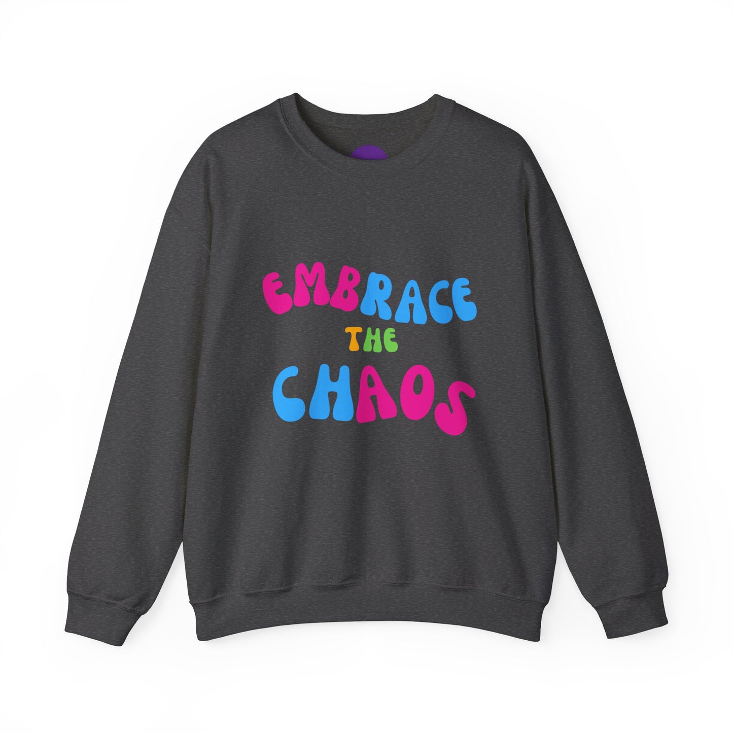 EMBRACE THE CHAOS! Unisex Heavy Blend™ Crewneck Sweatshirt