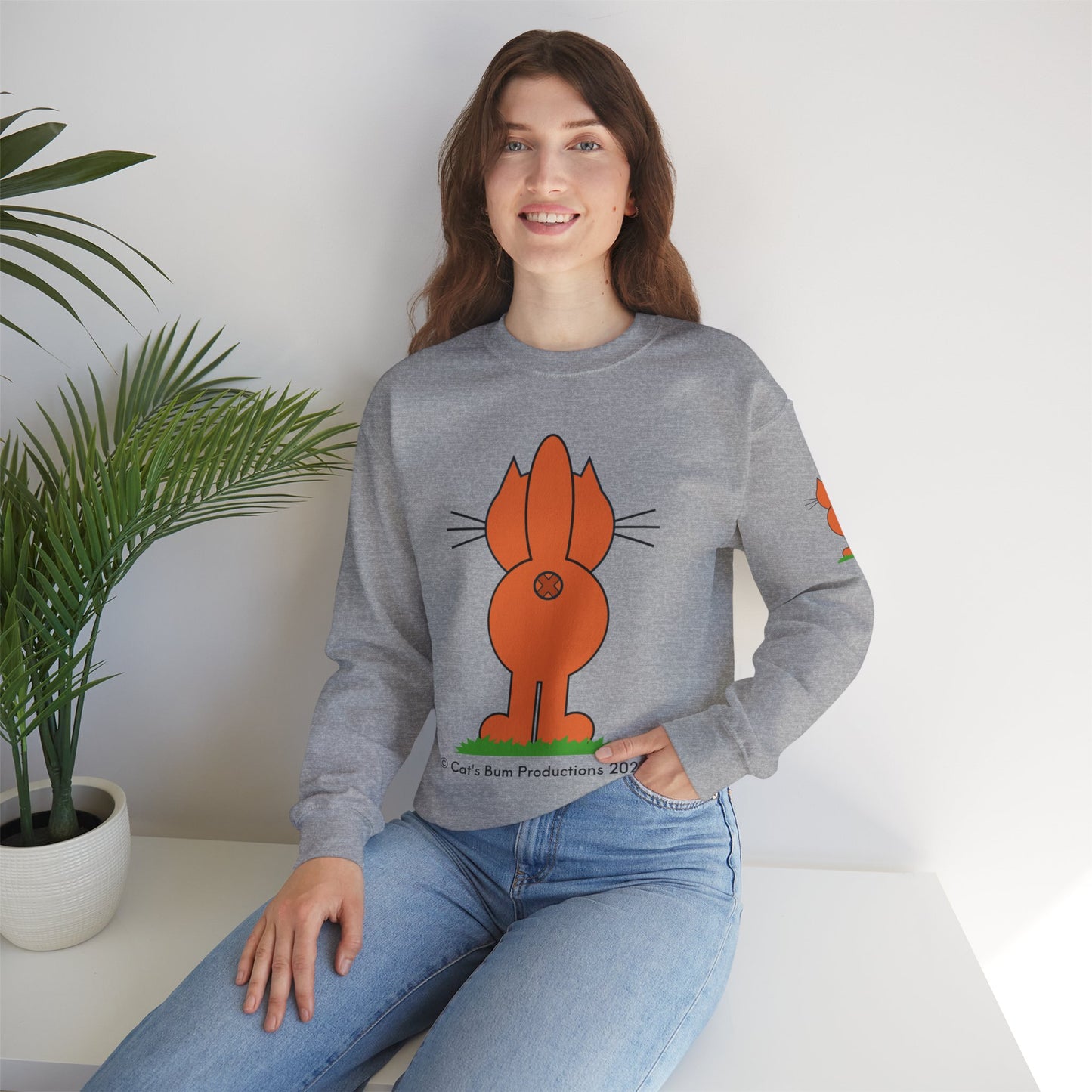 Ginger Cat's Bum: Unisex Heavy Blend™ Crewneck Sweatshirt