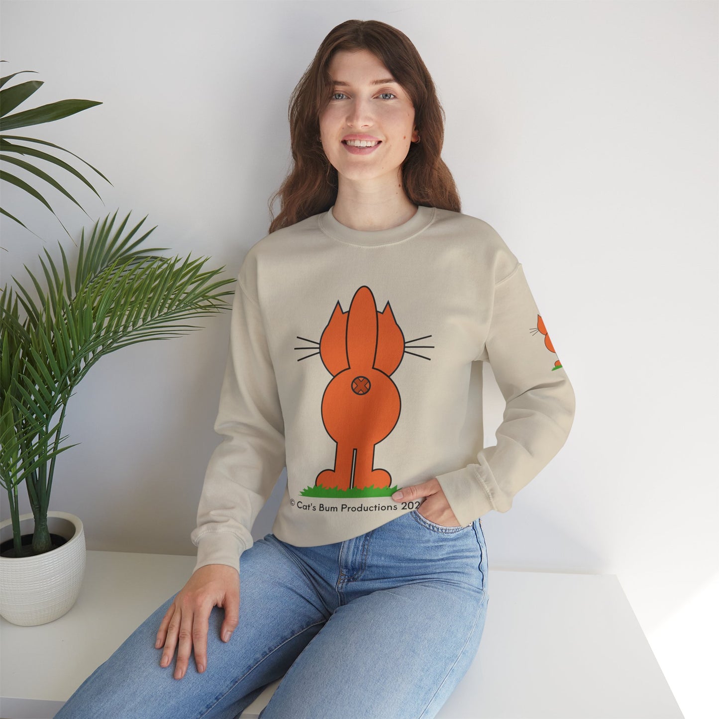 Ginger Cat's Bum: Unisex Heavy Blend™ Crewneck Sweatshirt