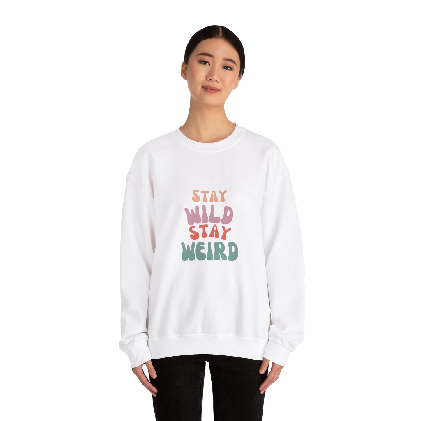 STAY WILD STAY WEIRD! Unisex Heavy Blend™ Crewneck Sweatshirt