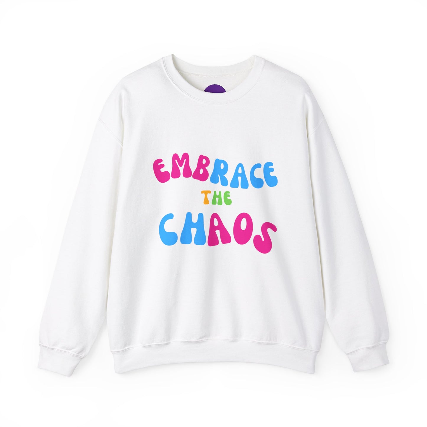 EMBRACE THE CHAOS! Unisex Heavy Blend™ Crewneck Sweatshirt