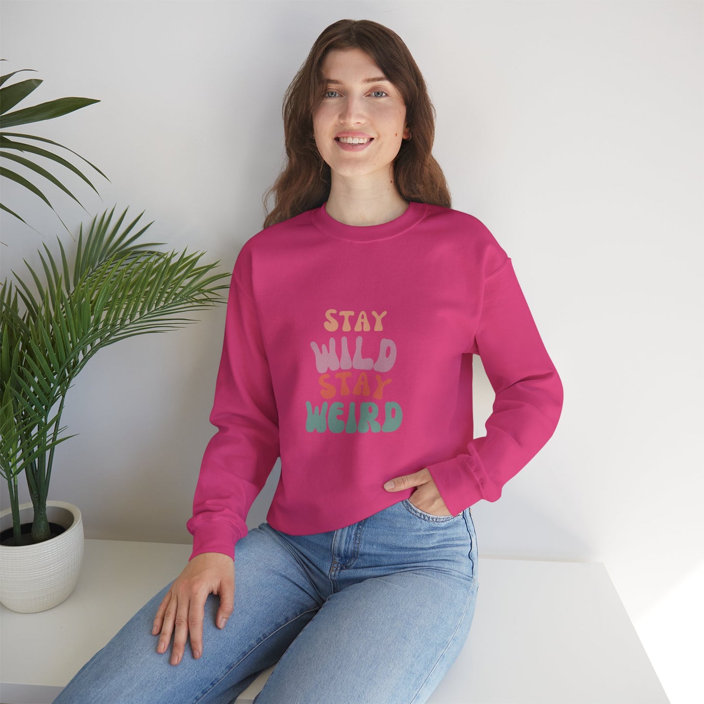 STAY WILD STAY WEIRD! Unisex Heavy Blend™ Crewneck Sweatshirt