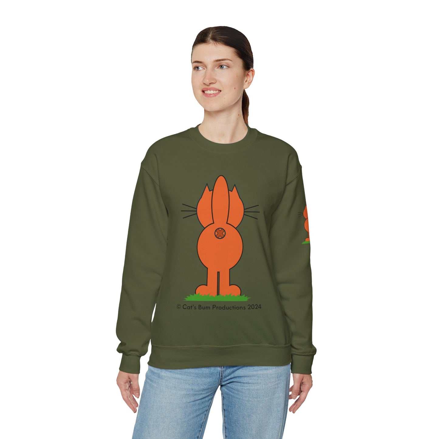 Ginger Cat's Bum: Unisex Heavy Blend™ Crewneck Sweatshirt
