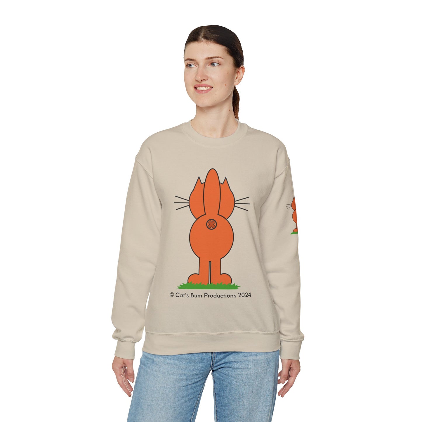 Ginger Cat's Bum: Unisex Heavy Blend™ Crewneck Sweatshirt