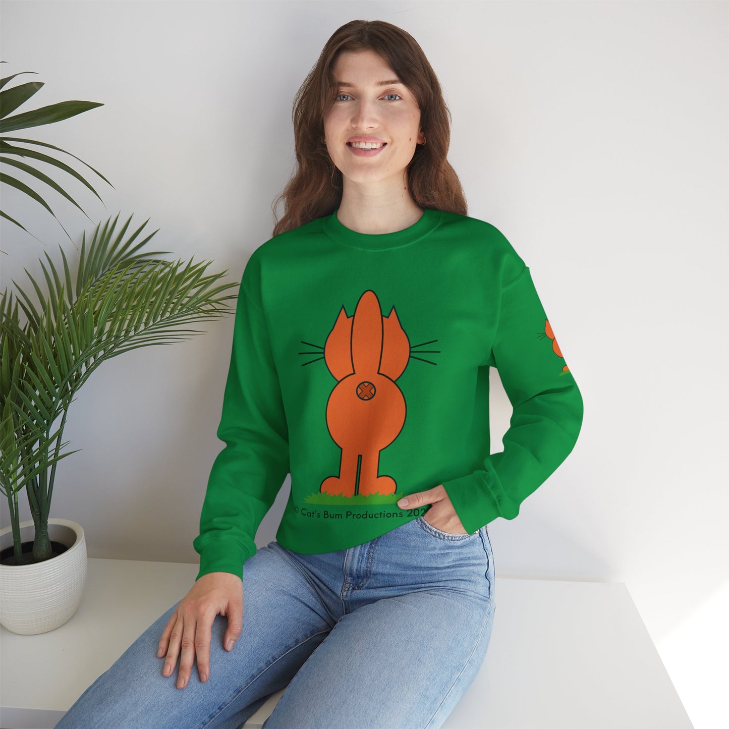 Ginger Cat's Bum: Unisex Heavy Blend™ Crewneck Sweatshirt