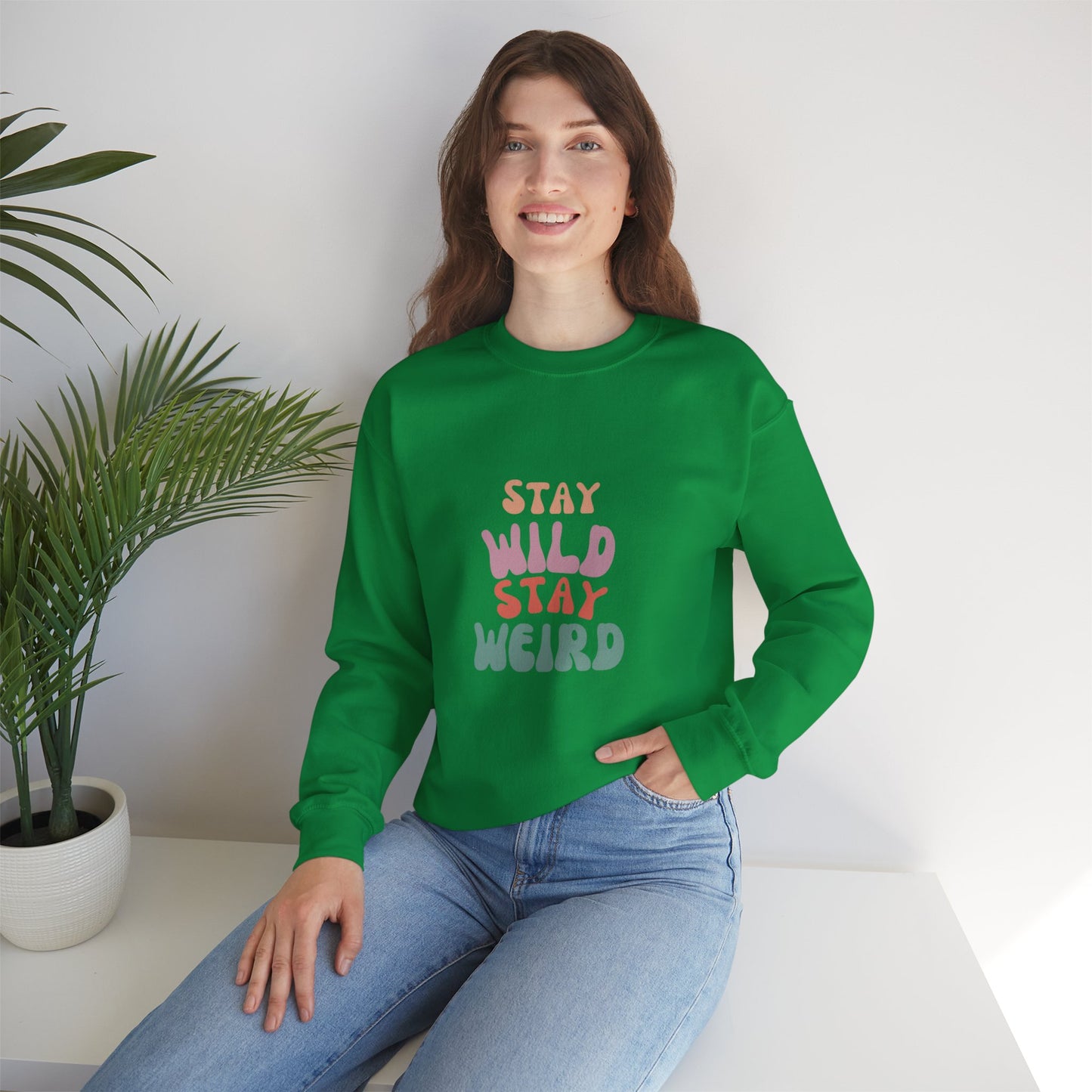 STAY WILD STAY WEIRD! Unisex Heavy Blend™ Crewneck Sweatshirt