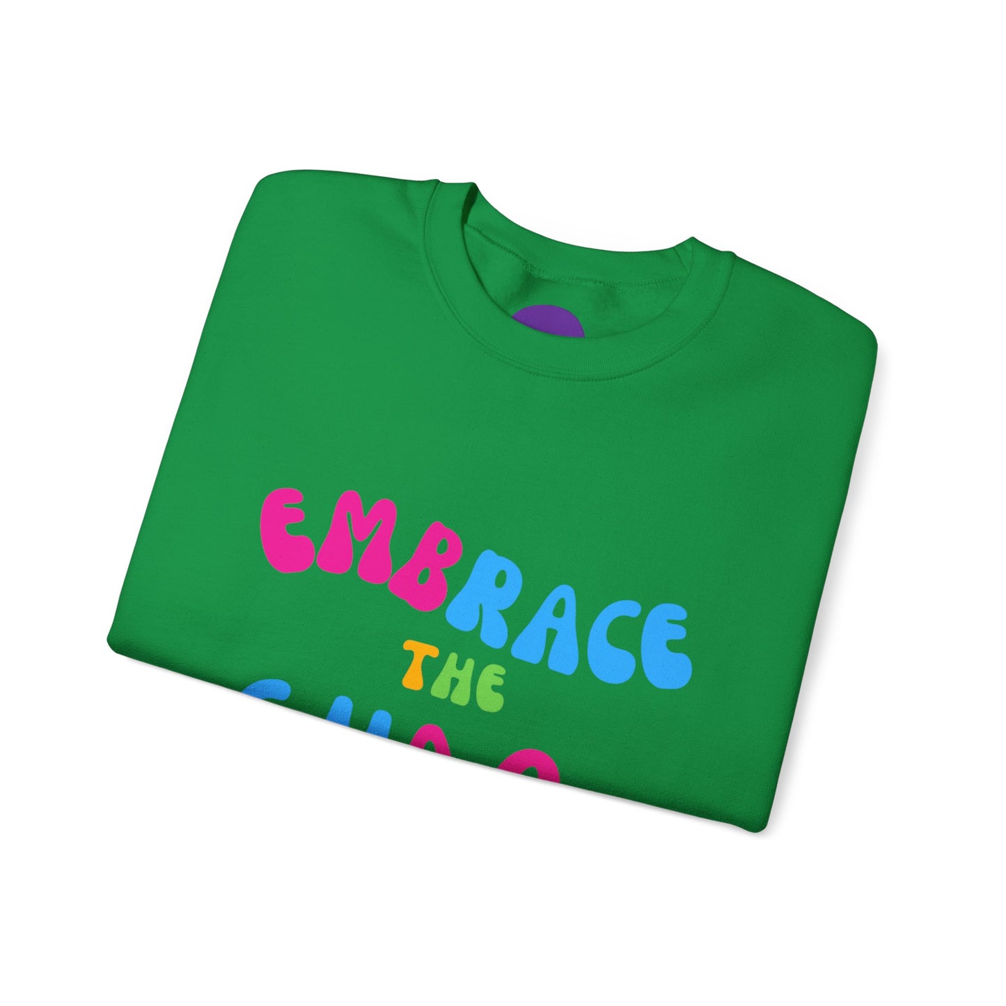 EMBRACE THE CHAOS! Unisex Heavy Blend™ Crewneck Sweatshirt
