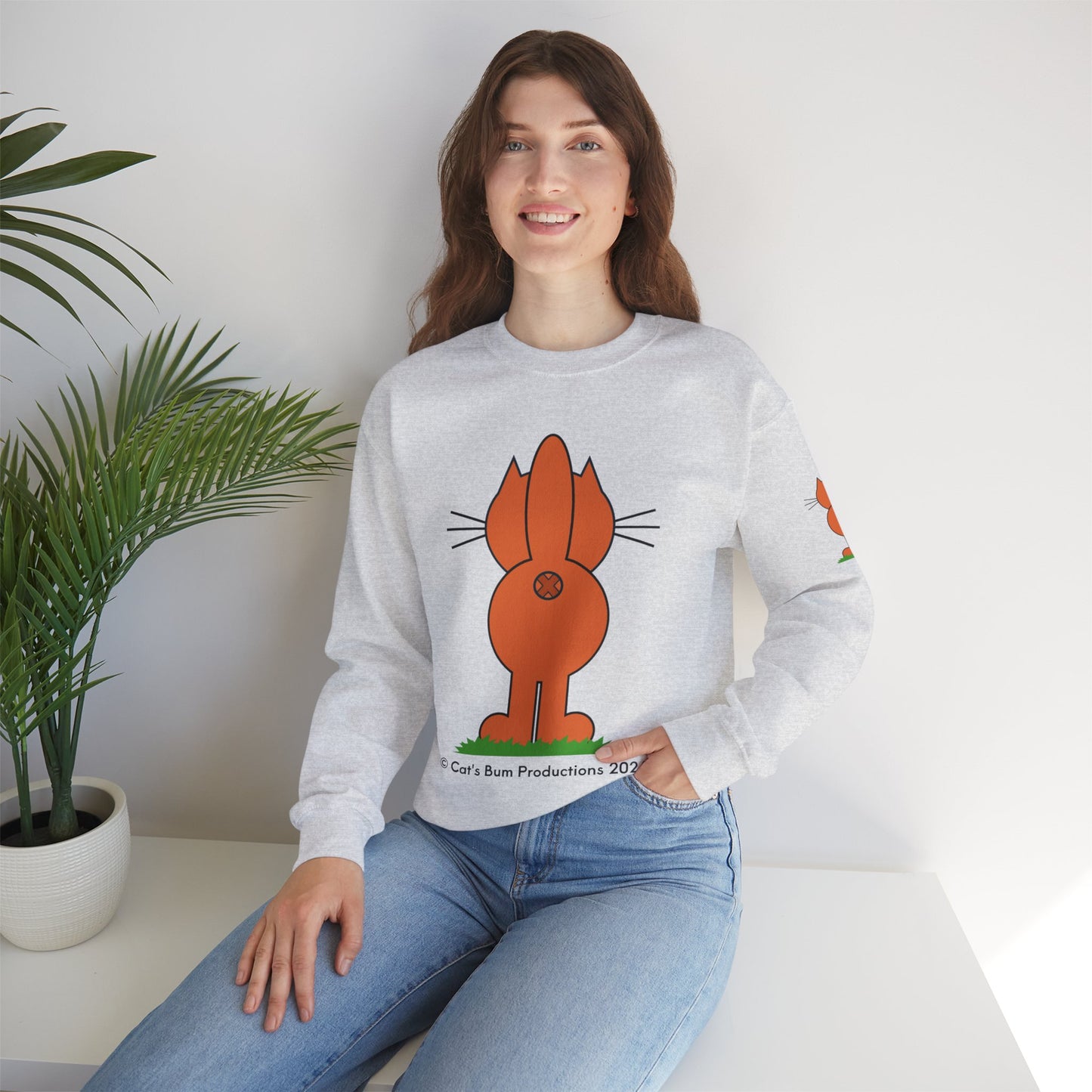 Ginger Cat's Bum: Unisex Heavy Blend™ Crewneck Sweatshirt