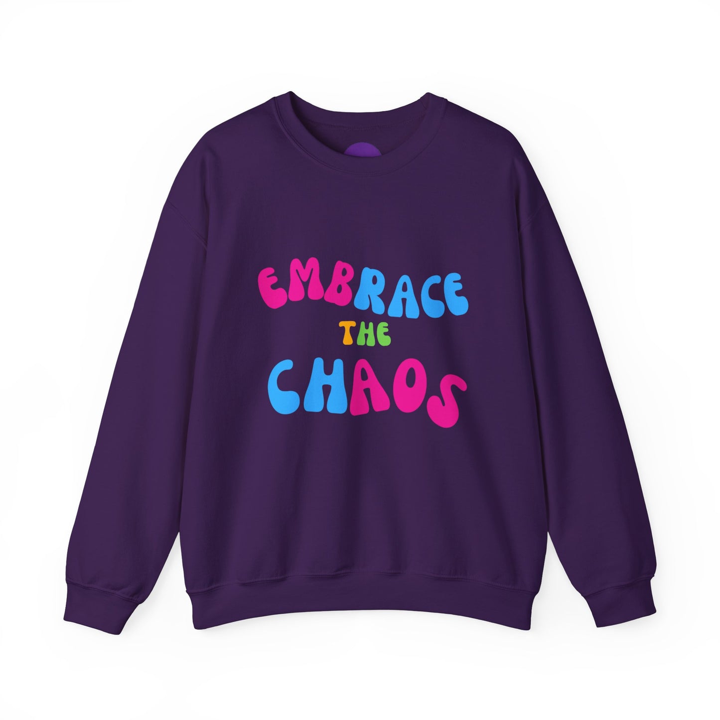 EMBRACE THE CHAOS! Unisex Heavy Blend™ Crewneck Sweatshirt