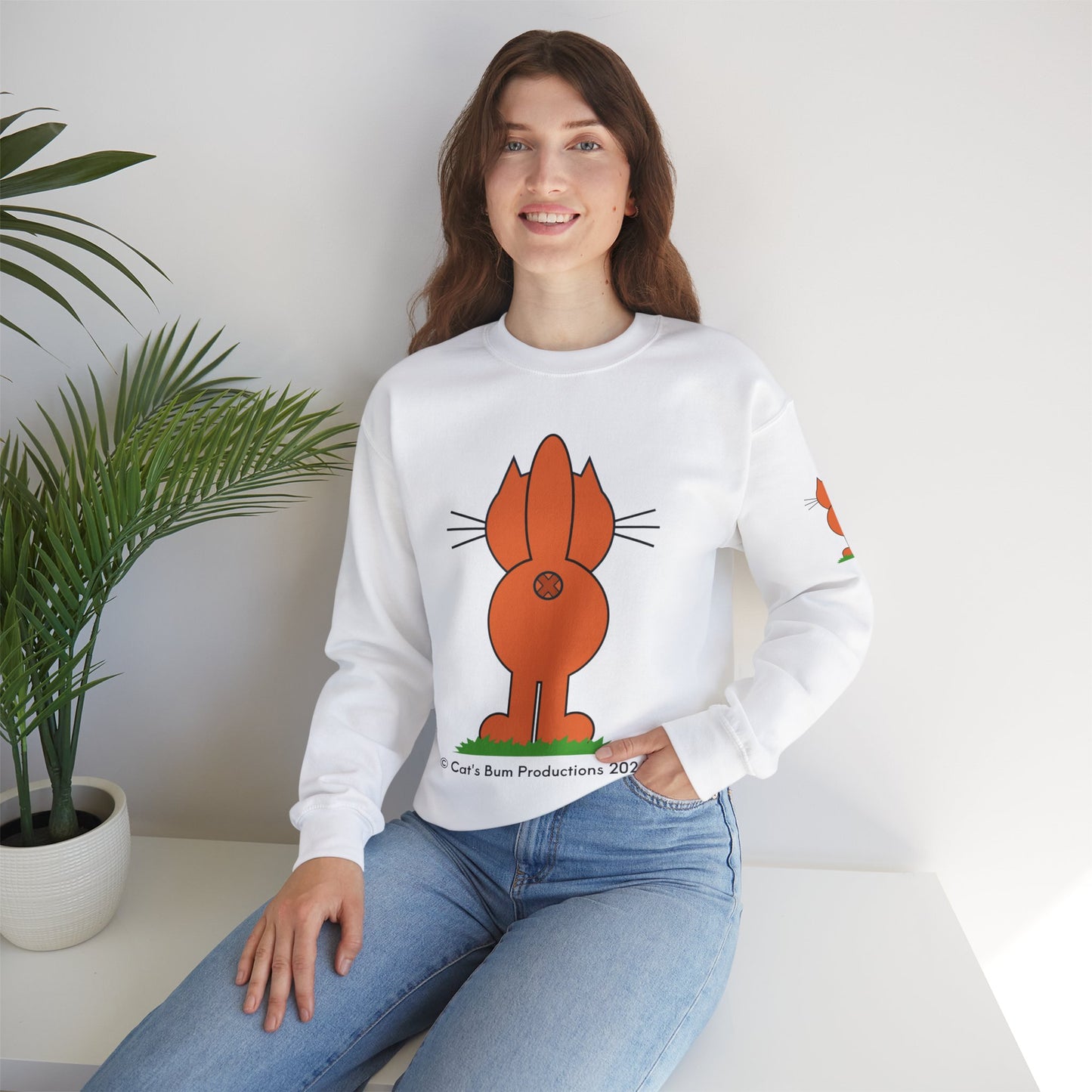 Ginger Cat's Bum: Unisex Heavy Blend™ Crewneck Sweatshirt