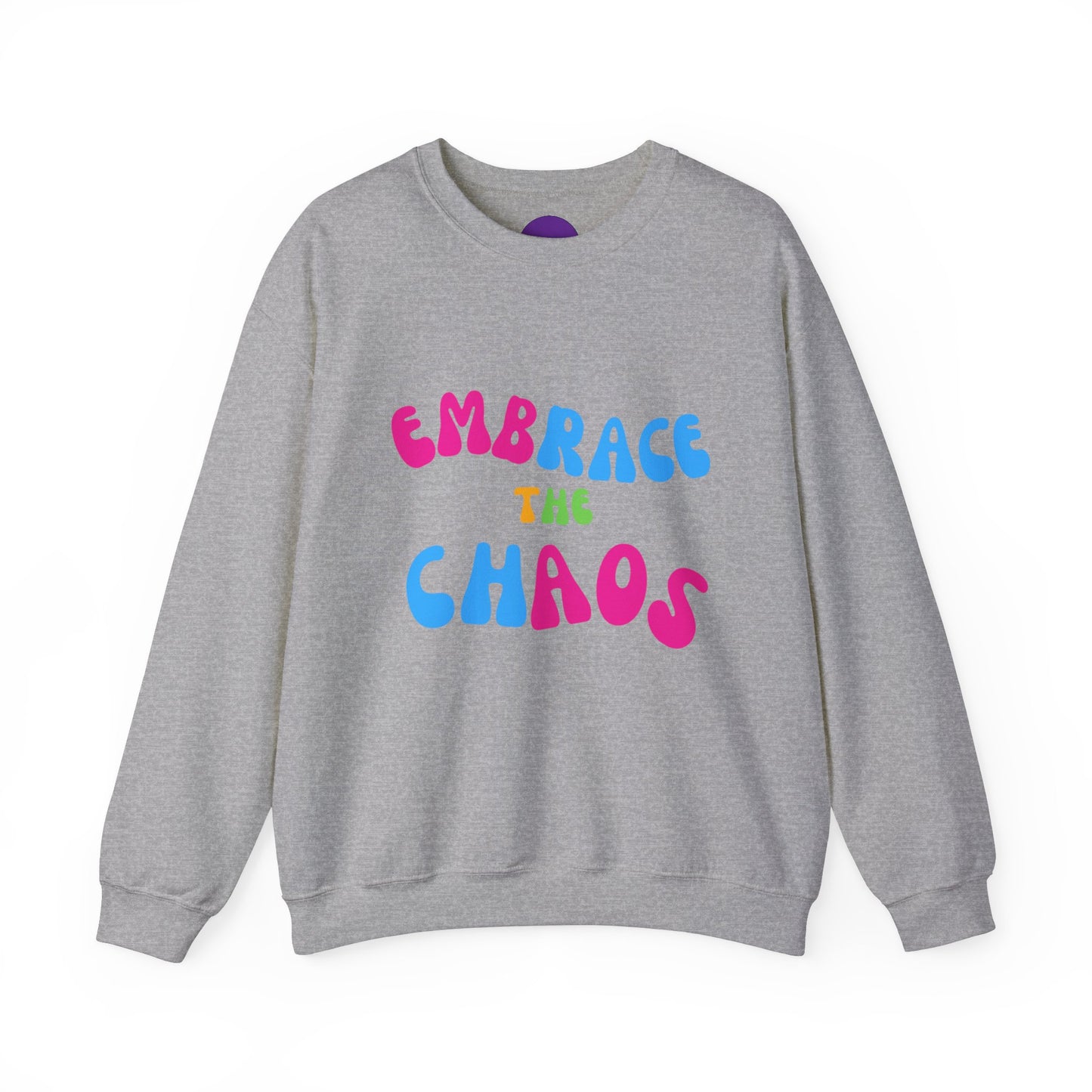 EMBRACE THE CHAOS! Unisex Heavy Blend™ Crewneck Sweatshirt