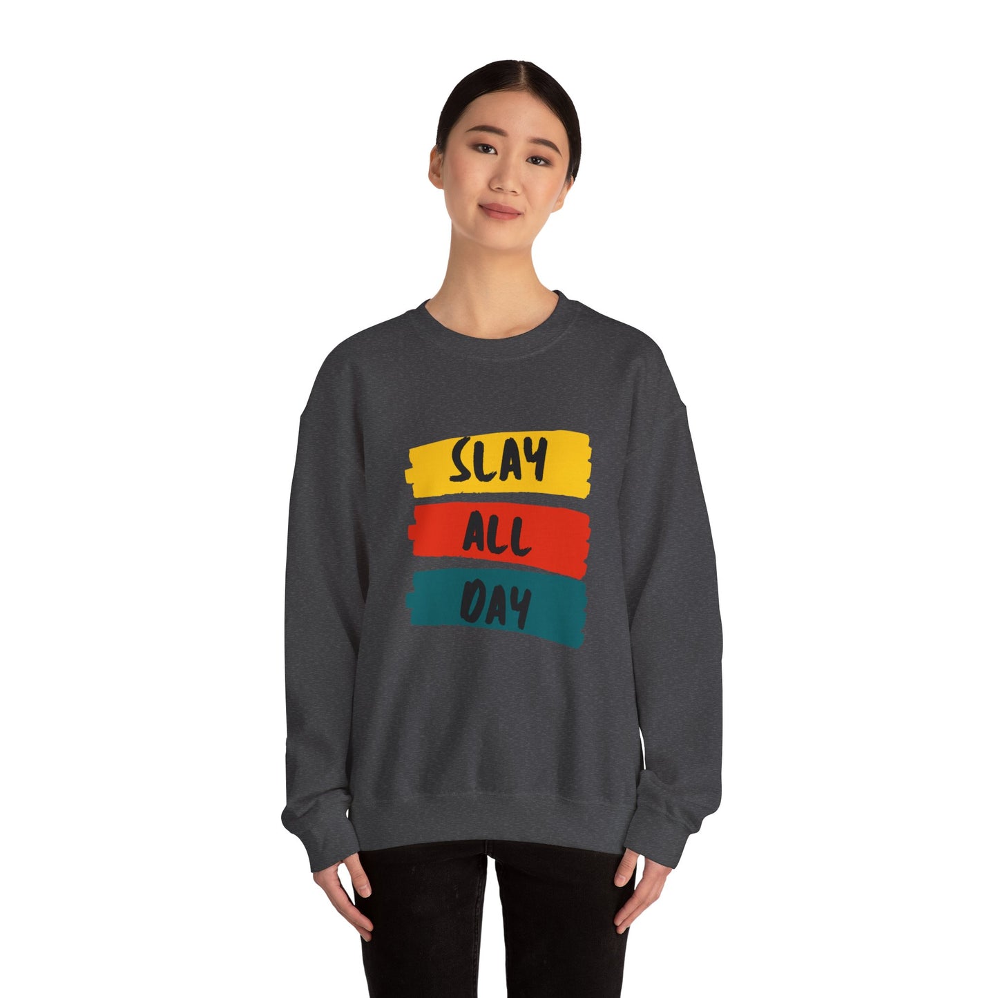 SLAY ALL DAY! Unisex Heavy Blend™ Crewneck Sweatshirt