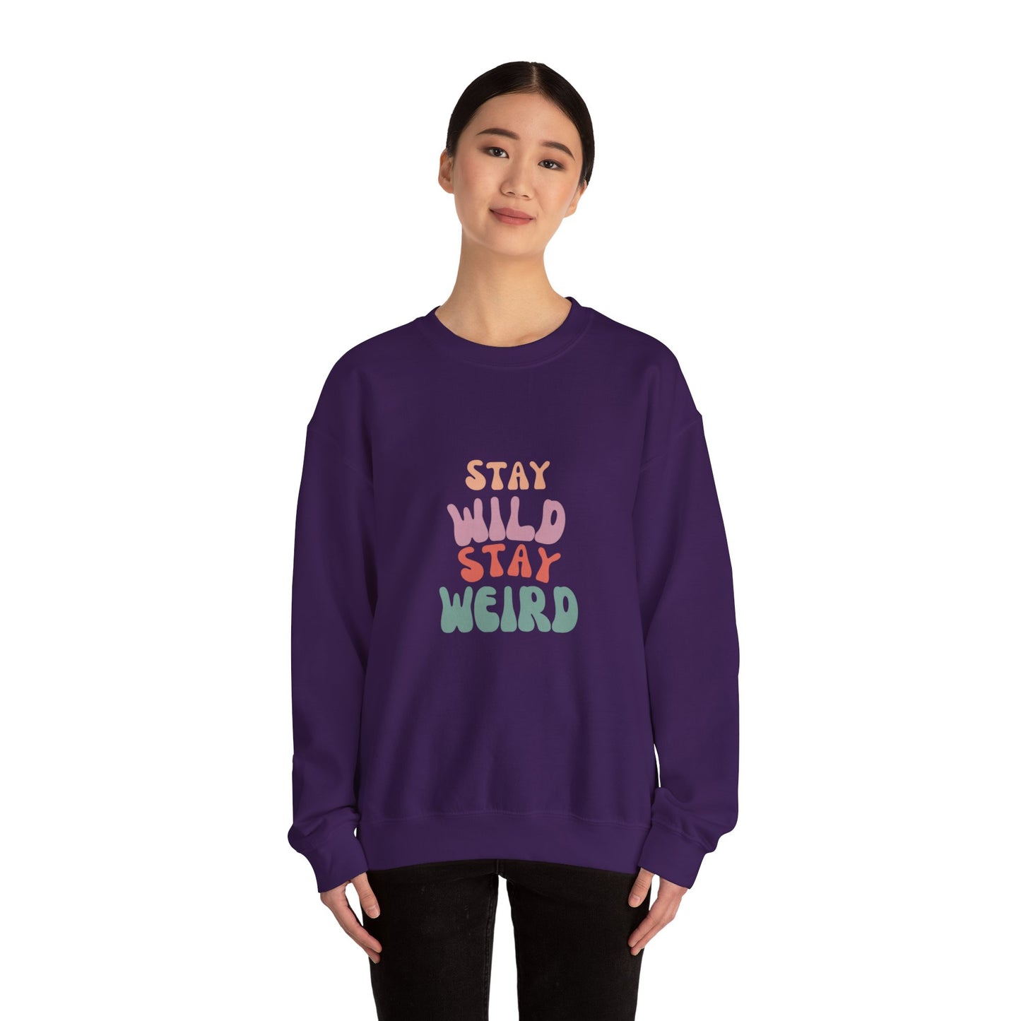 STAY WILD STAY WEIRD! Unisex Heavy Blend™ Crewneck Sweatshirt