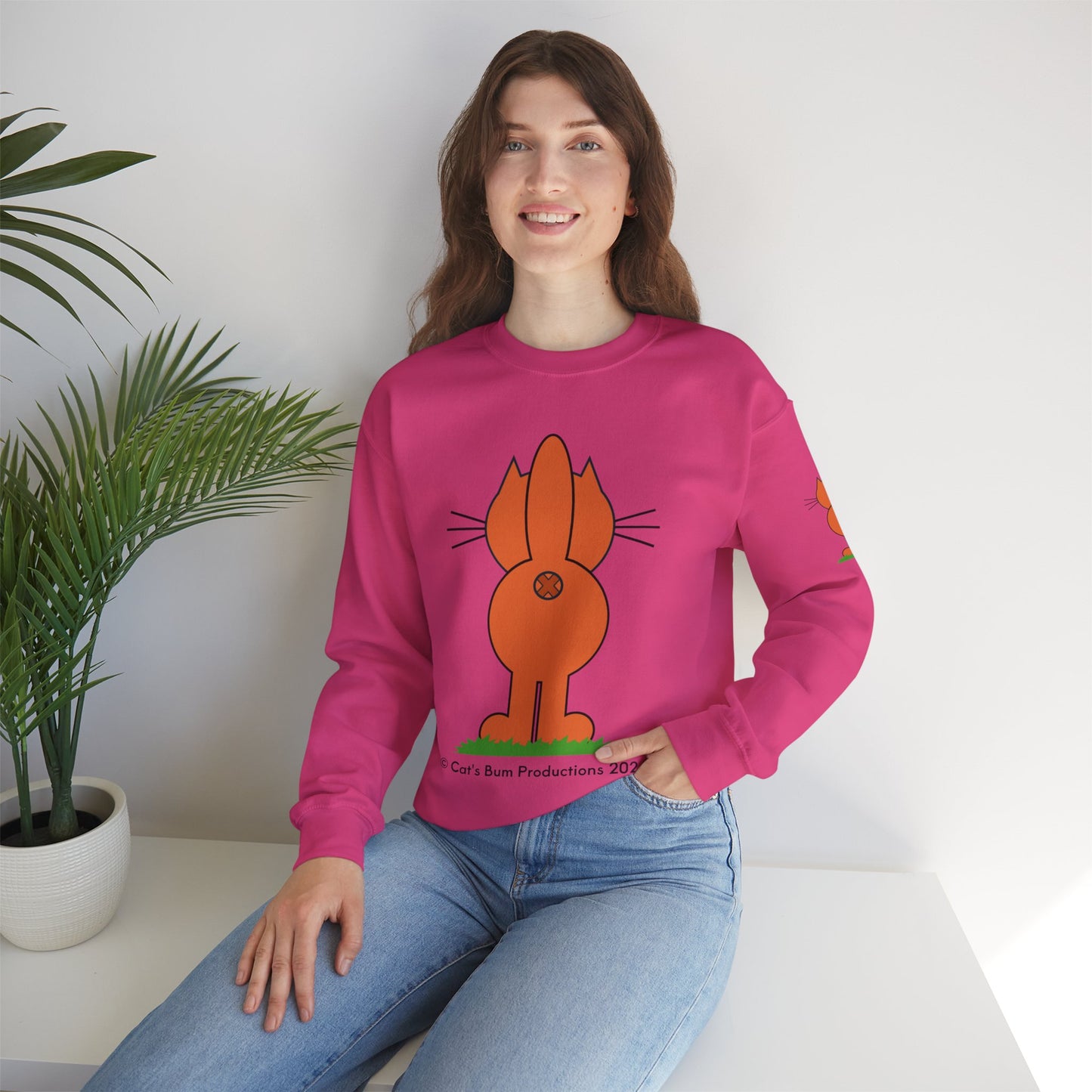 Ginger Cat's Bum: Unisex Heavy Blend™ Crewneck Sweatshirt