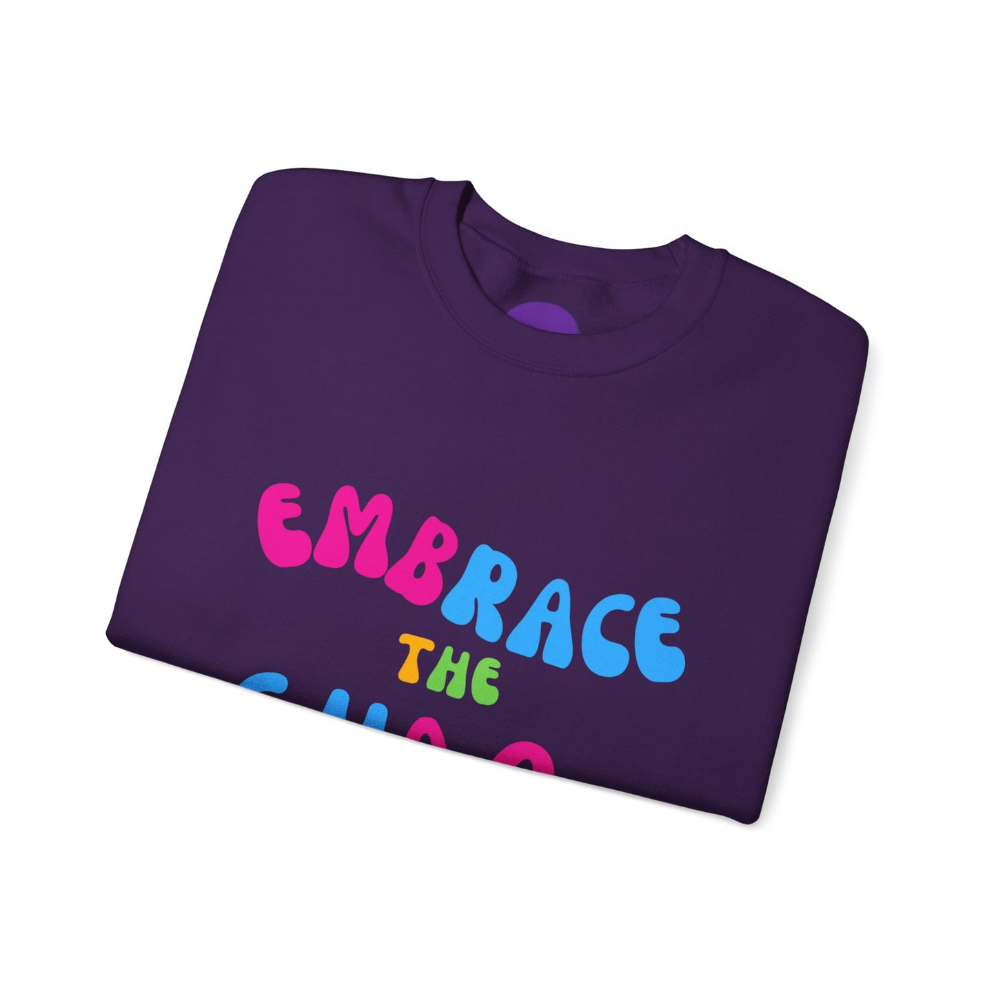 EMBRACE THE CHAOS! Unisex Heavy Blend™ Crewneck Sweatshirt
