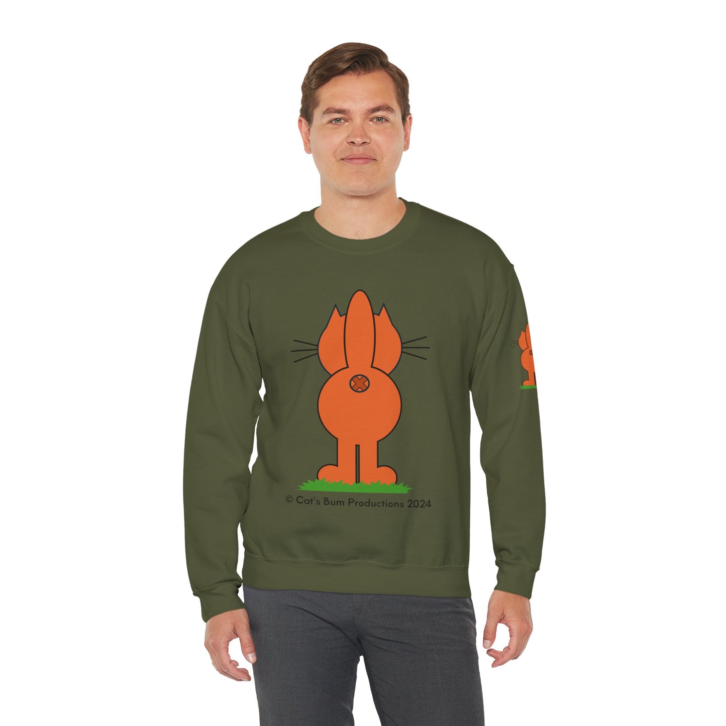 Ginger Cat's Bum: Unisex Heavy Blend™ Crewneck Sweatshirt