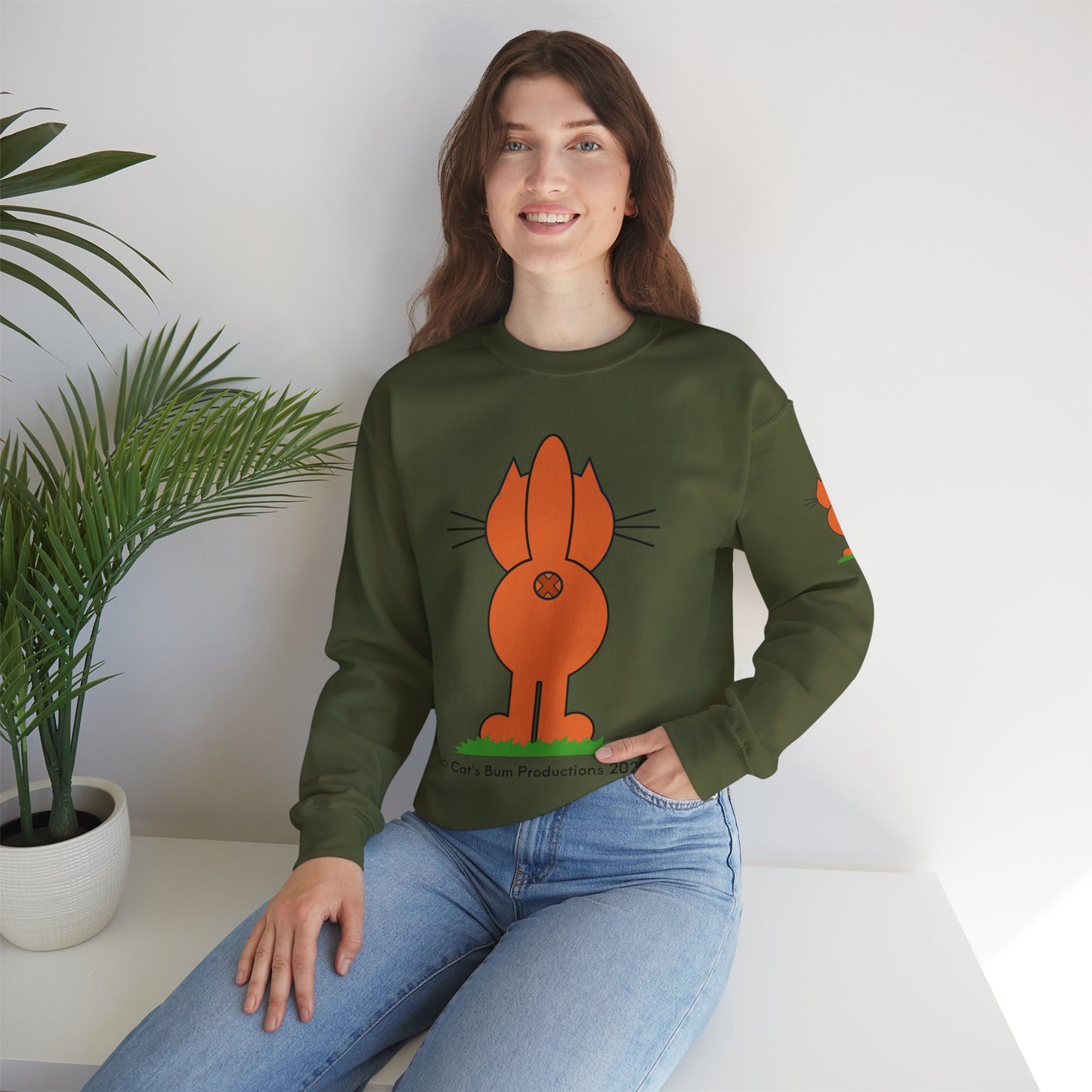 Ginger Cat's Bum: Unisex Heavy Blend™ Crewneck Sweatshirt
