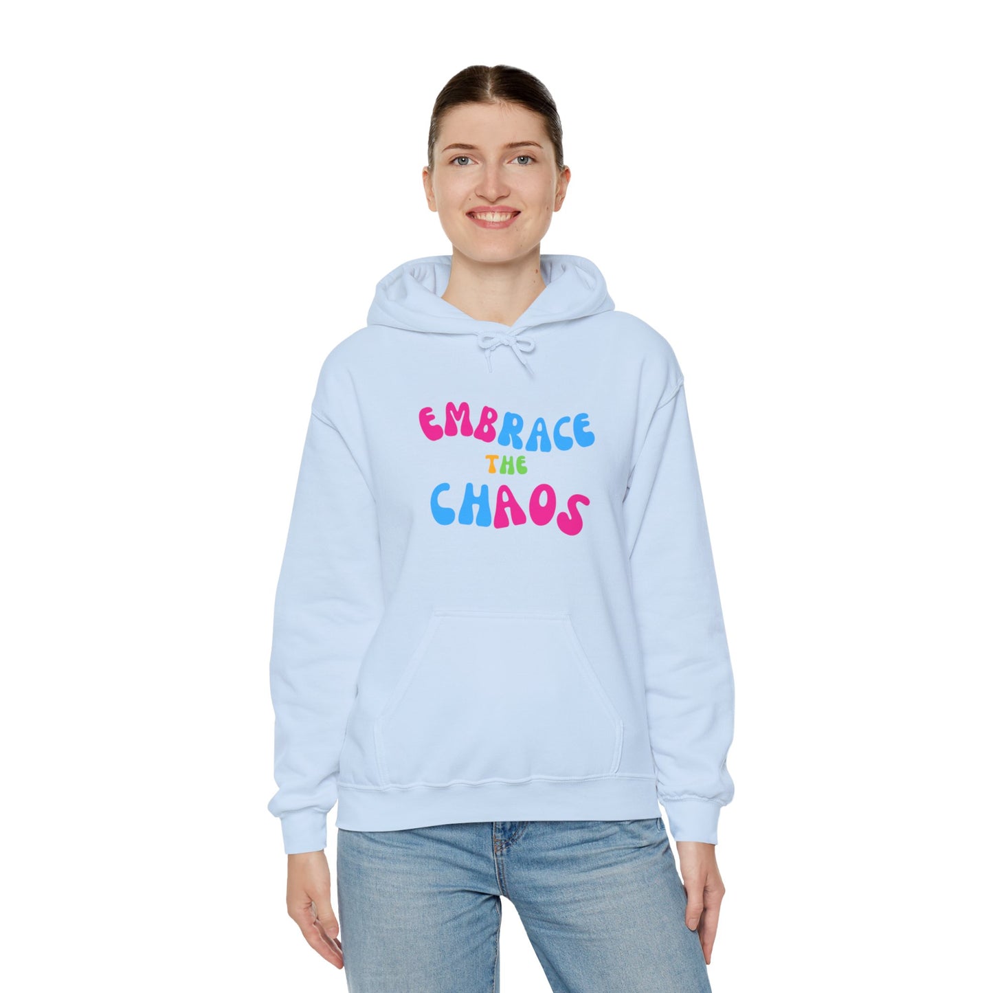 EMBRACE THE CHAOS! Unisex Heavy Blend™ Hooded Sweatshirt