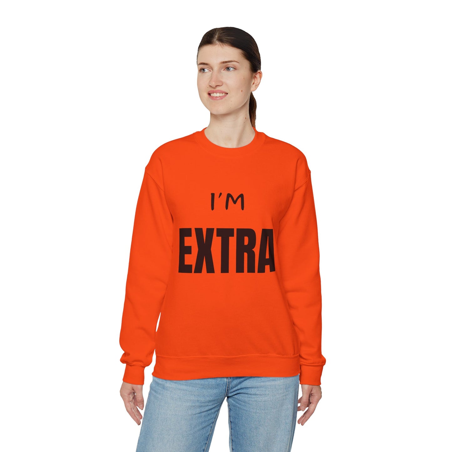 I'm Extra Black Text:  Unisex Heavy Blend™ Crewneck Sweatshirt