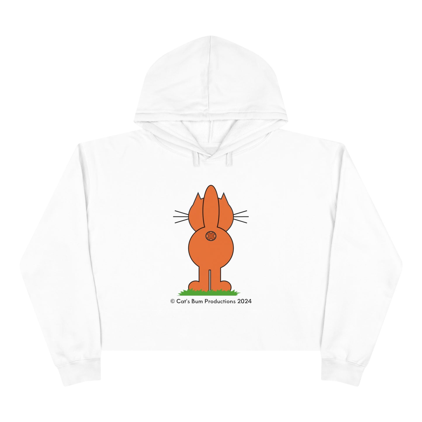 Ginger Cat's Bum Productions  Crop Hoodie