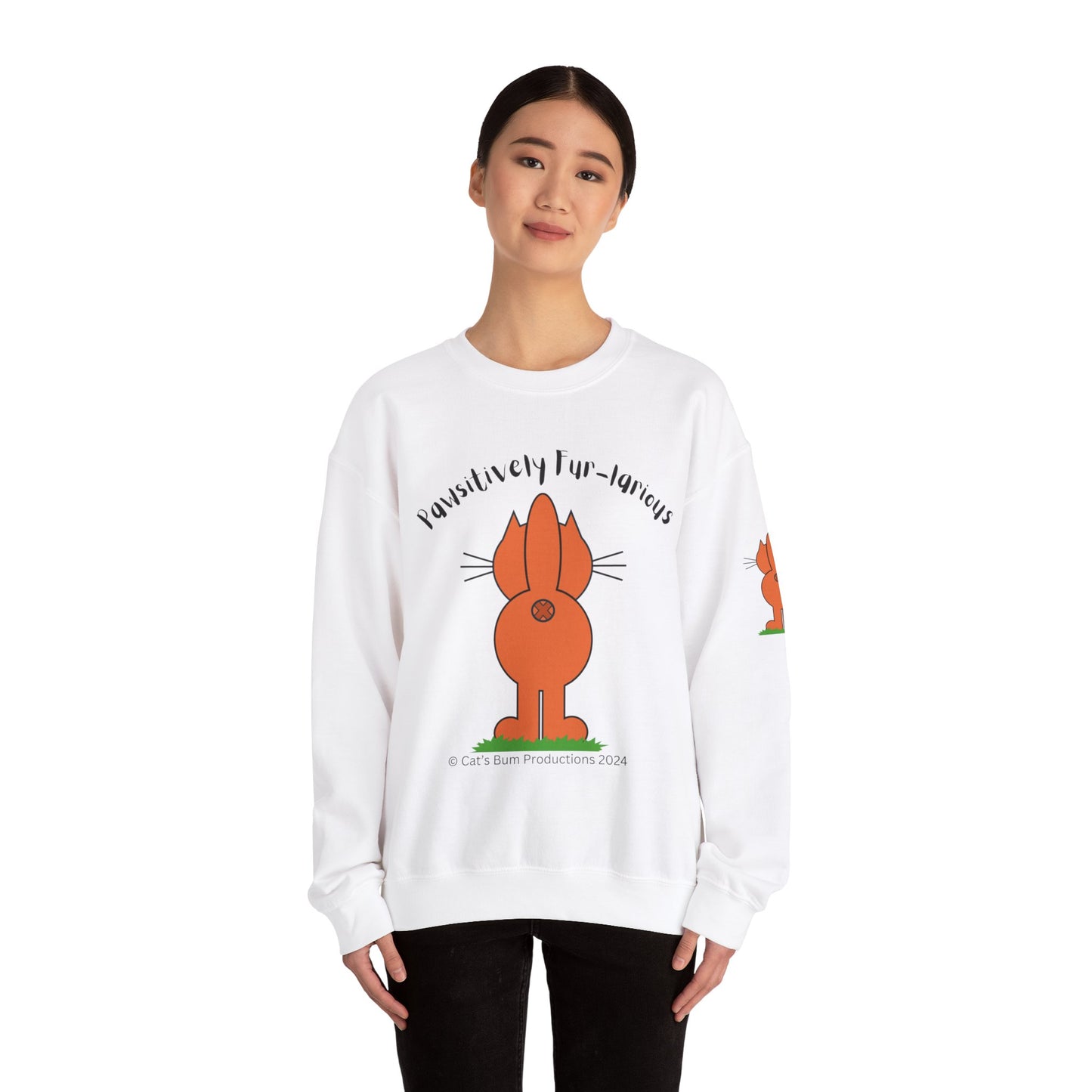 Pawsitively Fur-larious:  Unisex Heavy Blend™ Crewneck Sweatshirt