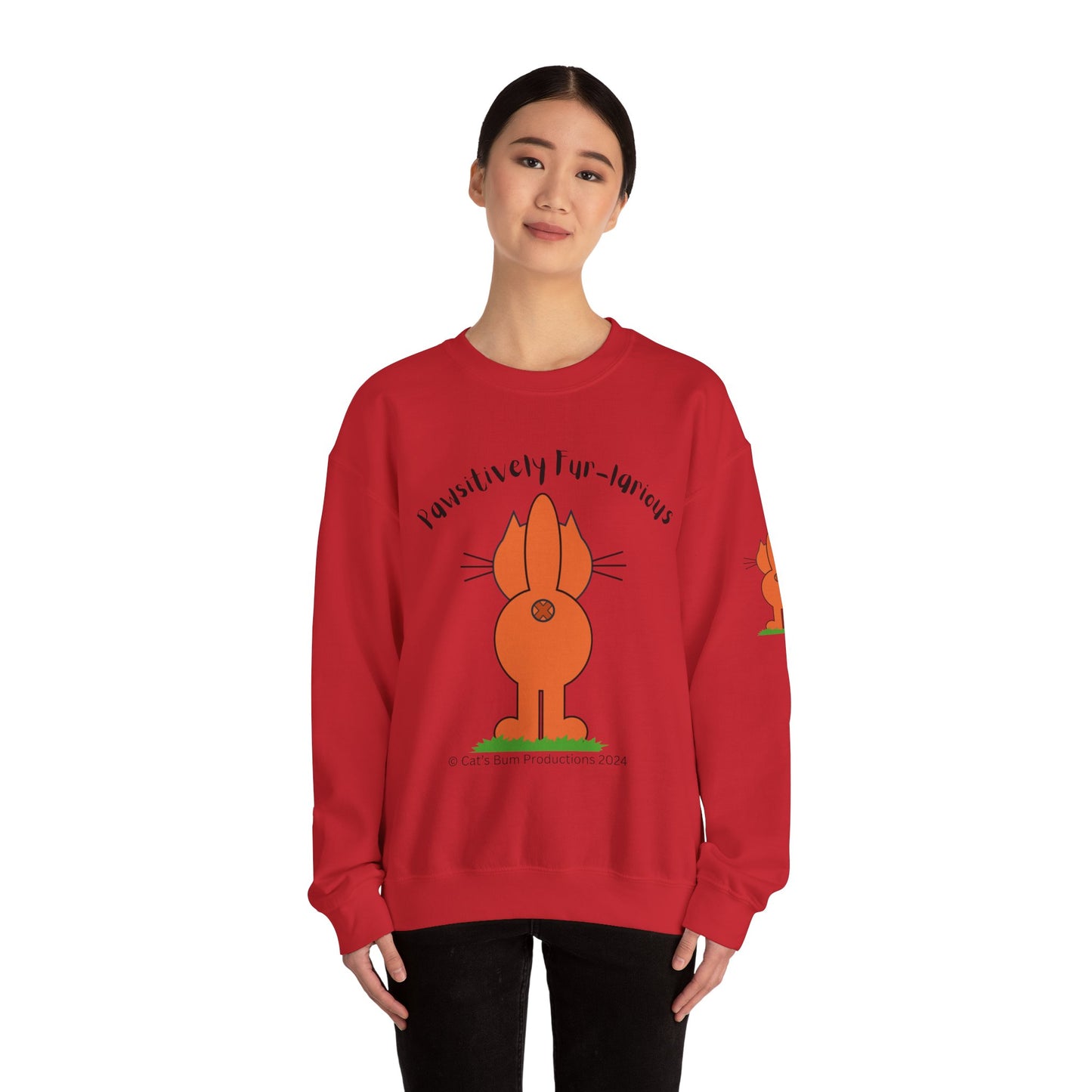 Pawsitively Fur-larious:  Unisex Heavy Blend™ Crewneck Sweatshirt