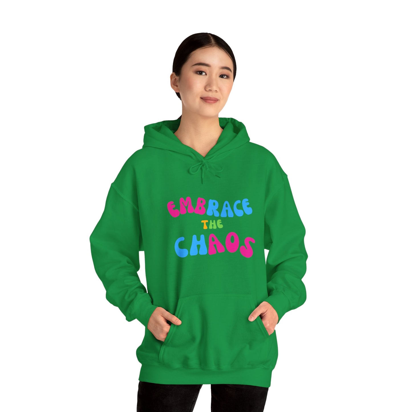 EMBRACE THE CHAOS! Unisex Heavy Blend™ Hooded Sweatshirt