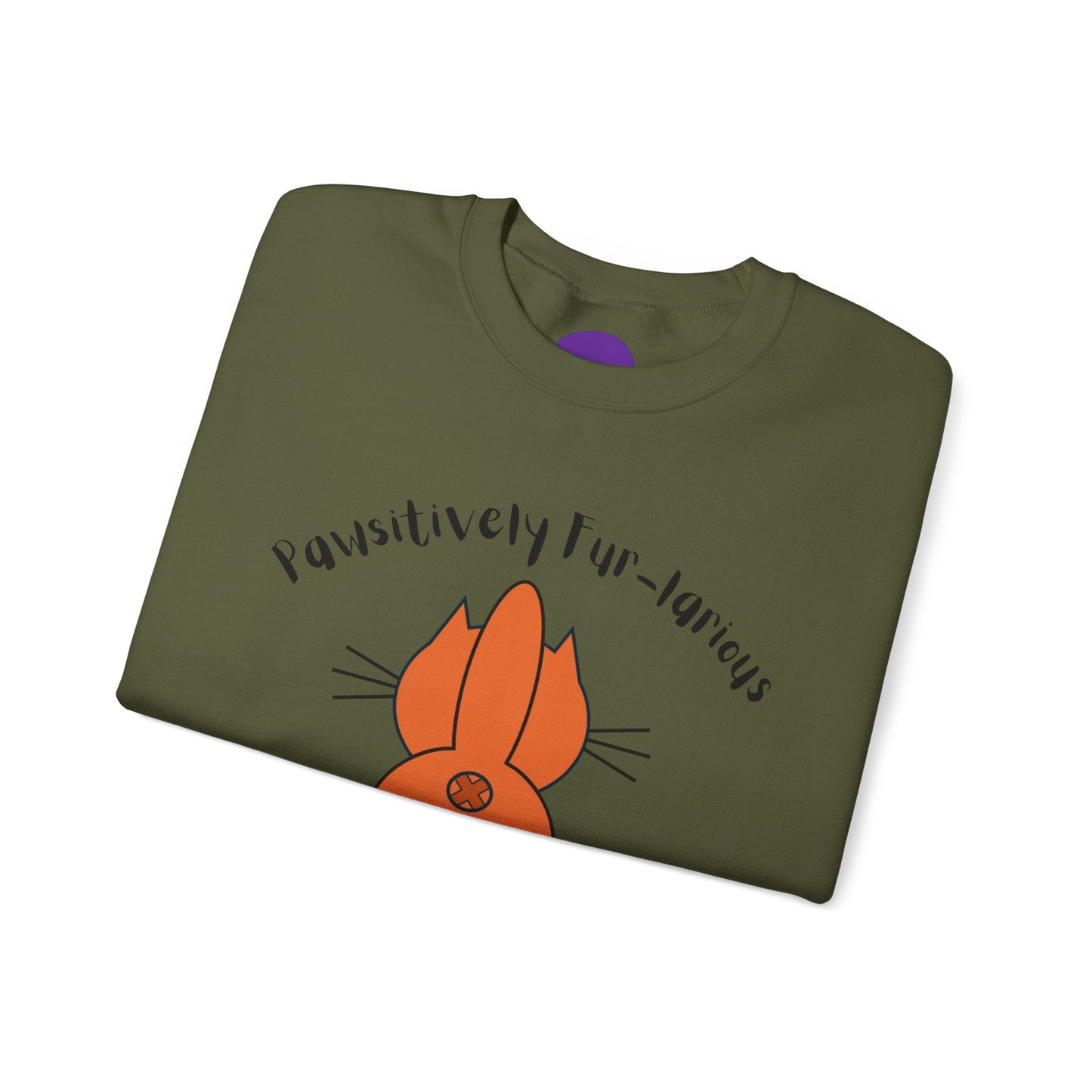 Pawsitively Fur-larious:  Unisex Heavy Blend™ Crewneck Sweatshirt