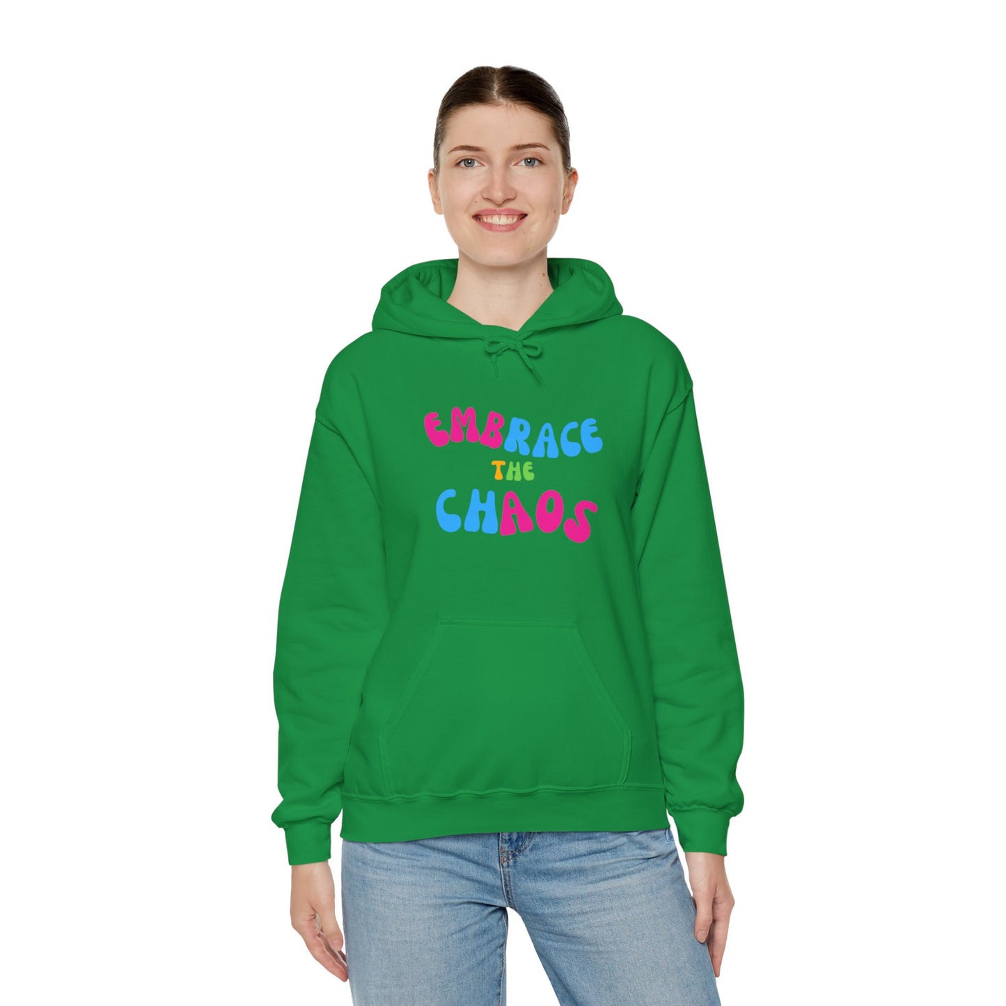 EMBRACE THE CHAOS! Unisex Heavy Blend™ Hooded Sweatshirt