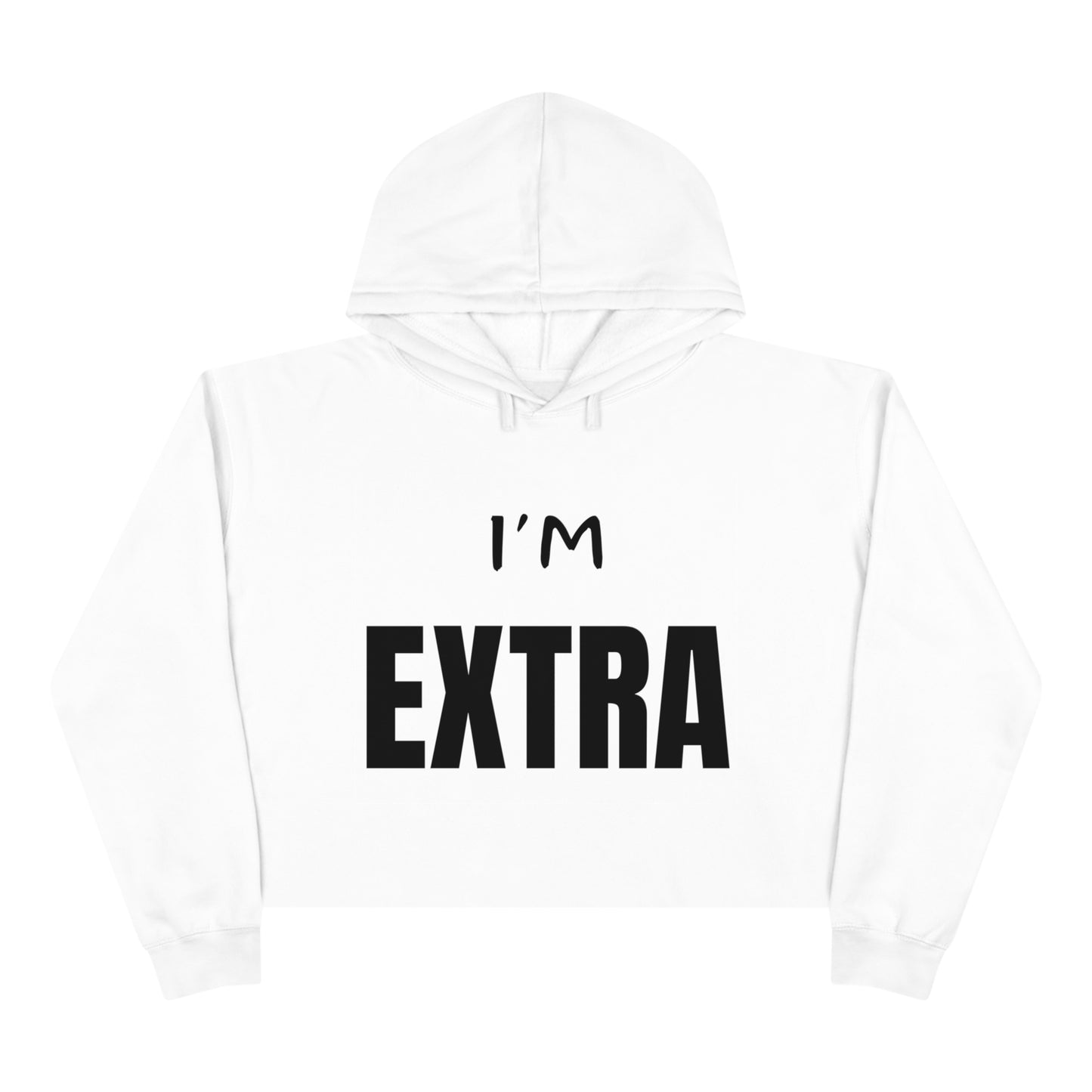 EXTRA Black Text:  Crop Hoodie