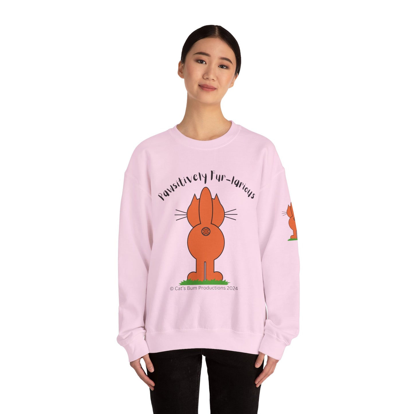 Pawsitively Fur-larious:  Unisex Heavy Blend™ Crewneck Sweatshirt