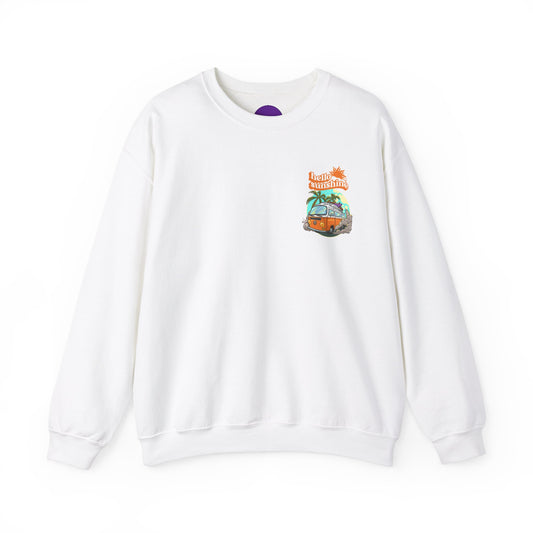 Sunshine 'n Camper Van Sweatshirt for the outdoorsman.  Unisex Heavy Blend™ Crewneck Sweatshirt