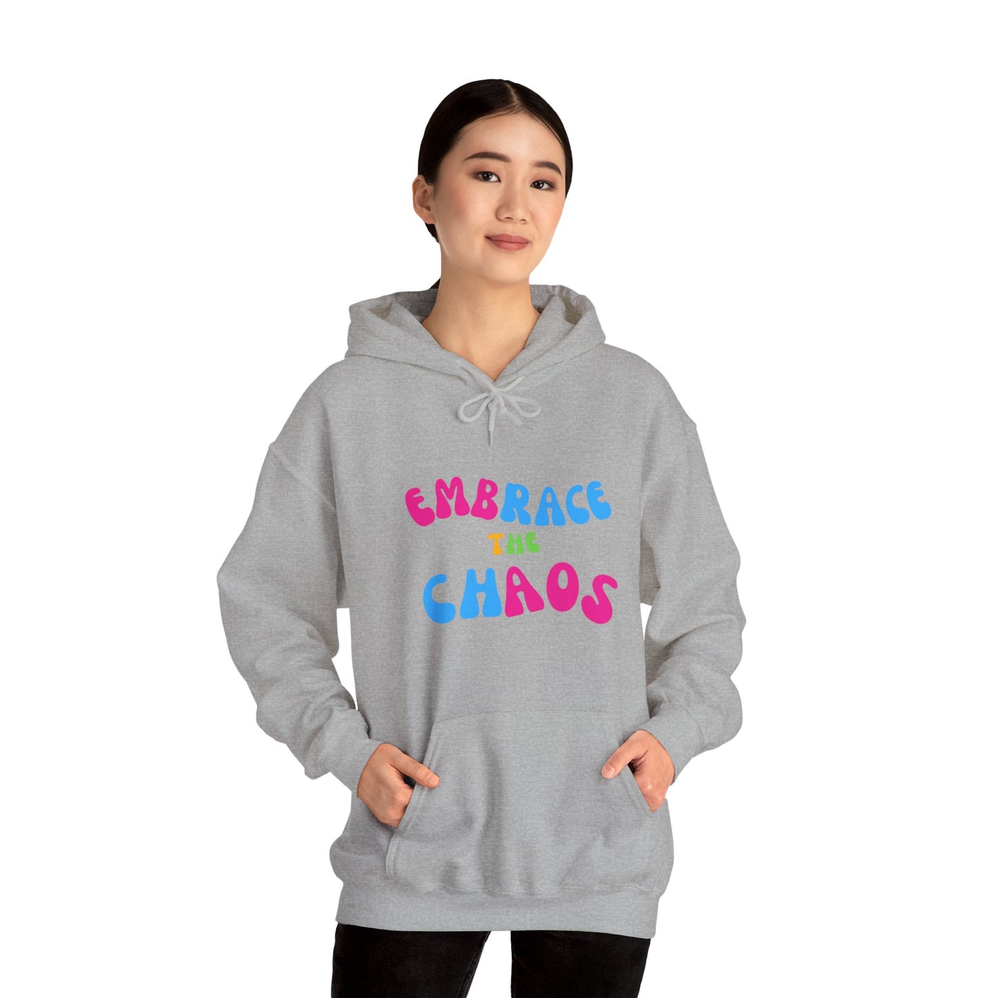 EMBRACE THE CHAOS! Unisex Heavy Blend™ Hooded Sweatshirt