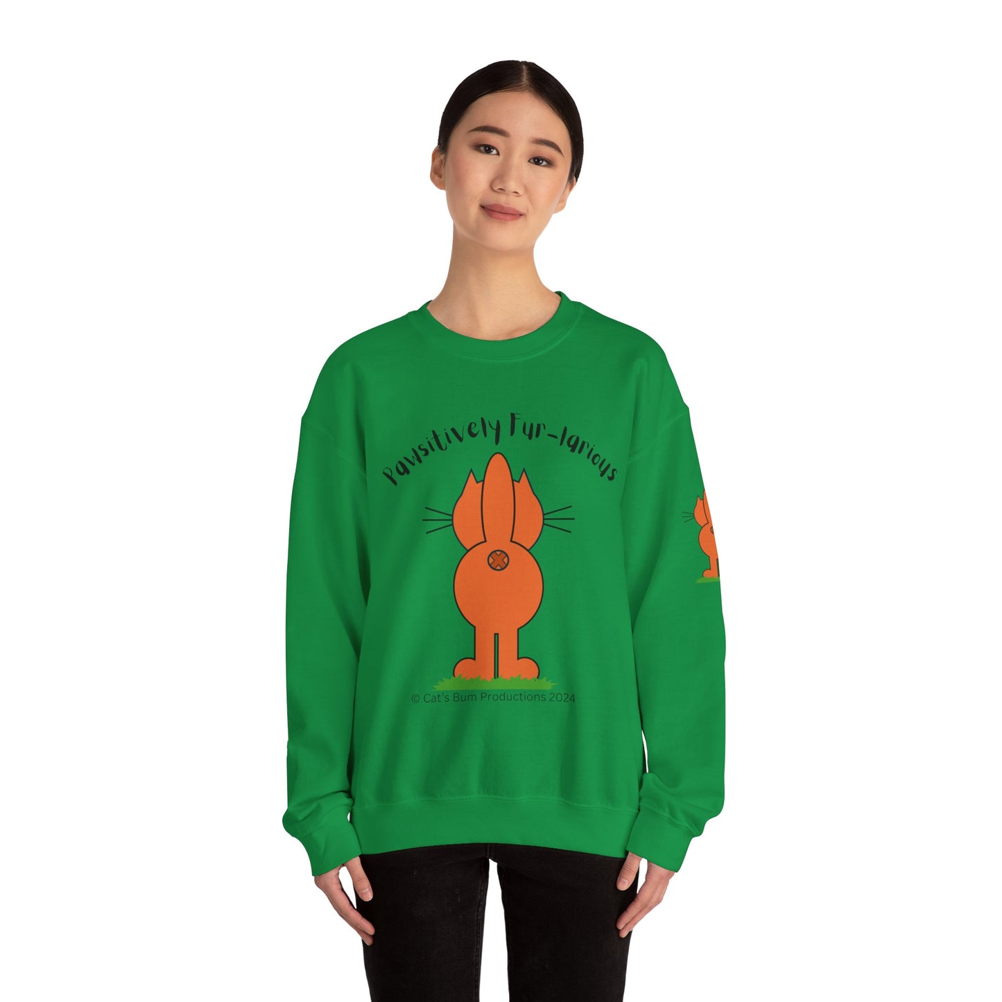 Pawsitively Fur-larious:  Unisex Heavy Blend™ Crewneck Sweatshirt