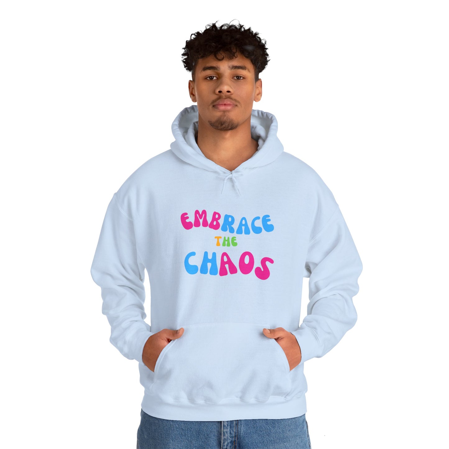 EMBRACE THE CHAOS! Unisex Heavy Blend™ Hooded Sweatshirt