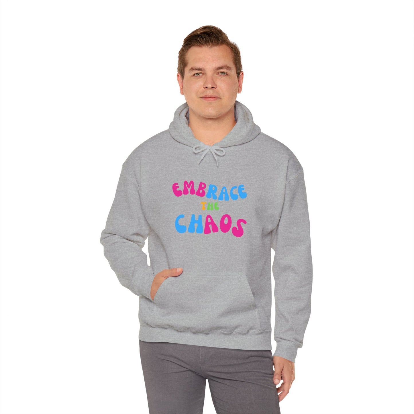 EMBRACE THE CHAOS! Unisex Heavy Blend™ Hooded Sweatshirt