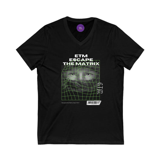 ETM SPOOKY Unisex Jersey Short Sleeve V-Neck Tee