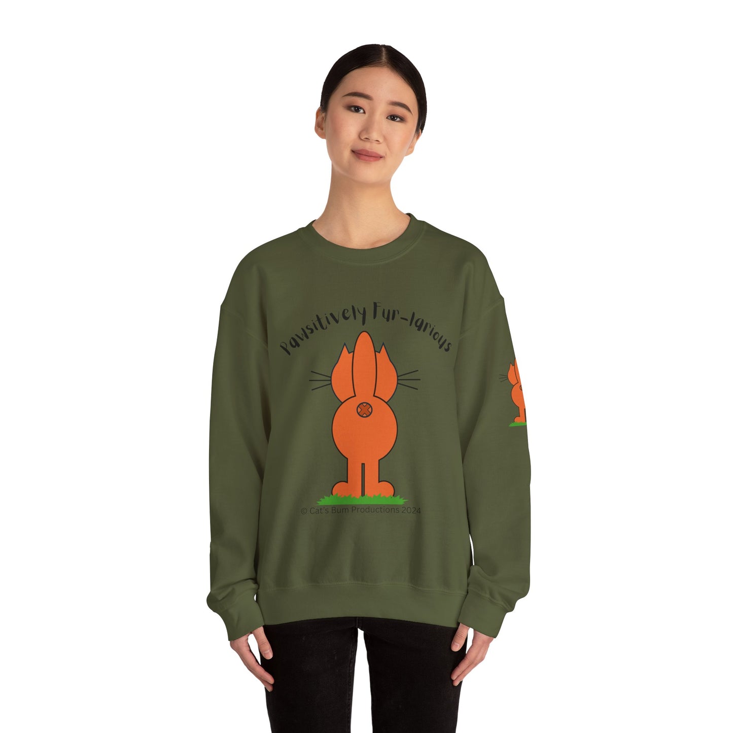 Pawsitively Fur-larious:  Unisex Heavy Blend™ Crewneck Sweatshirt