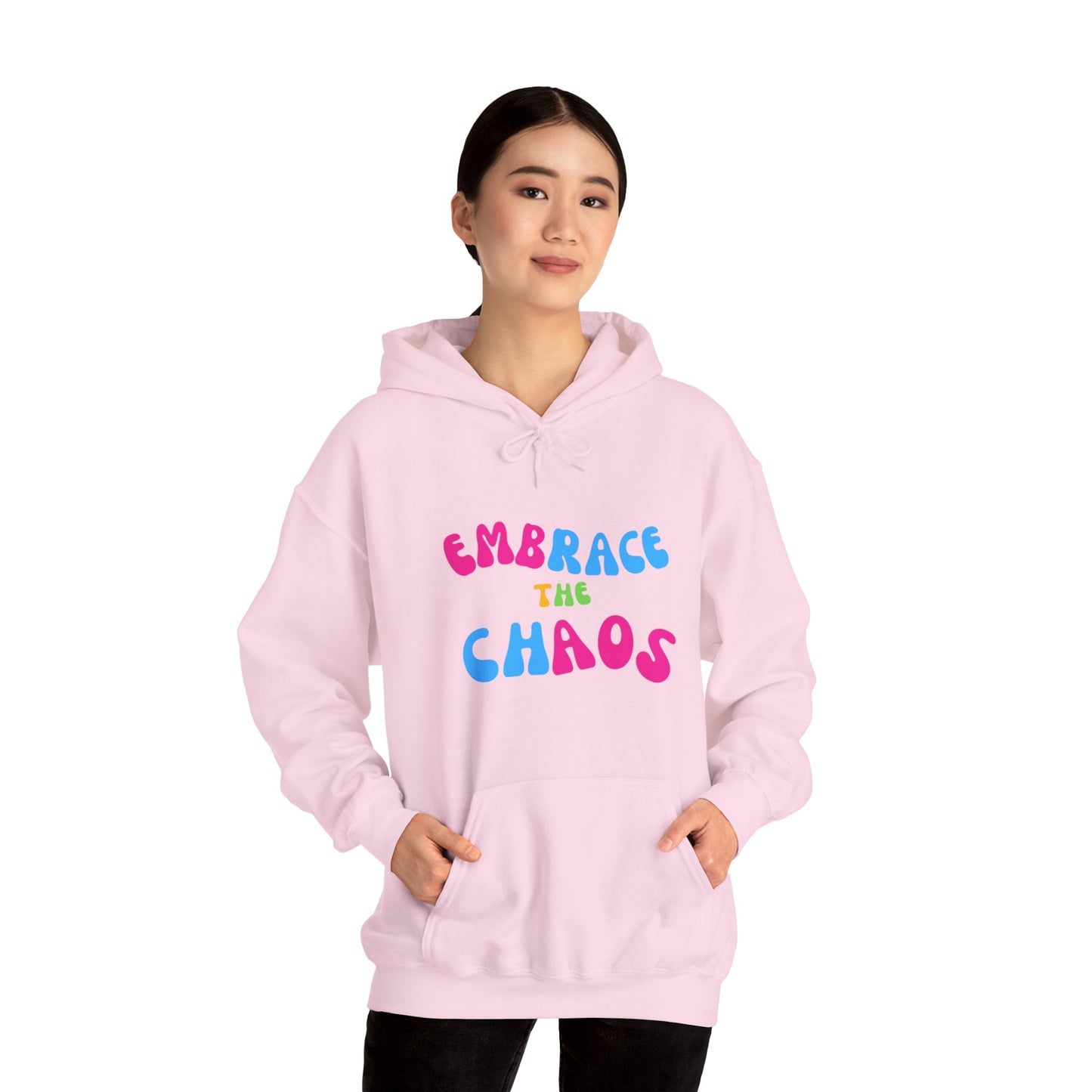 EMBRACE THE CHAOS! Unisex Heavy Blend™ Hooded Sweatshirt