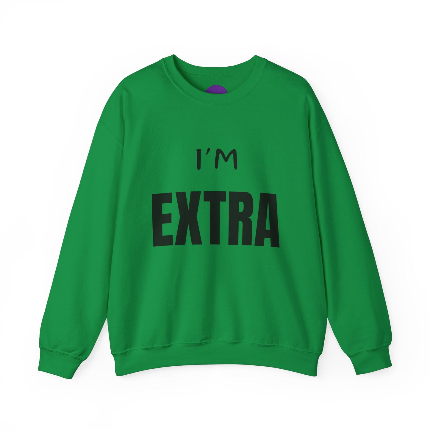 I'm Extra Black Text:  Unisex Heavy Blend™ Crewneck Sweatshirt