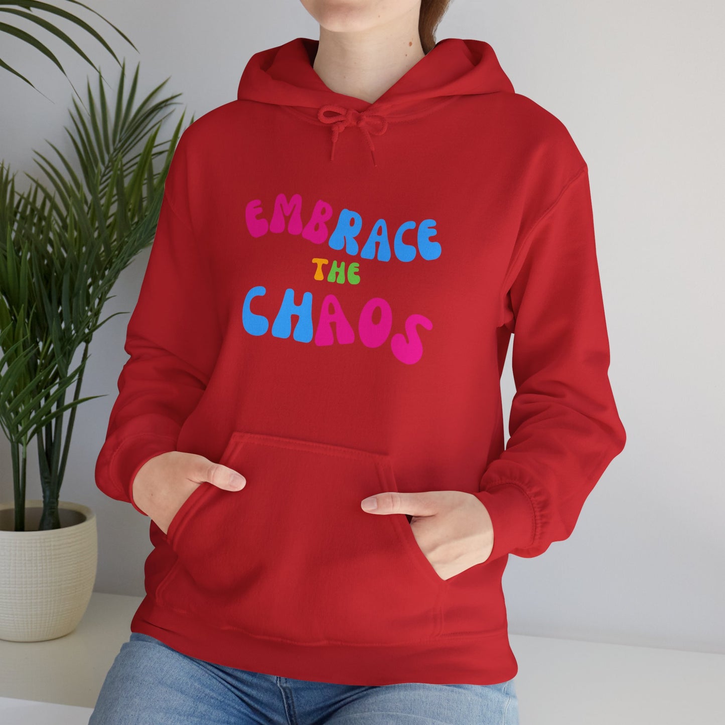 EMBRACE THE CHAOS! Unisex Heavy Blend™ Hooded Sweatshirt