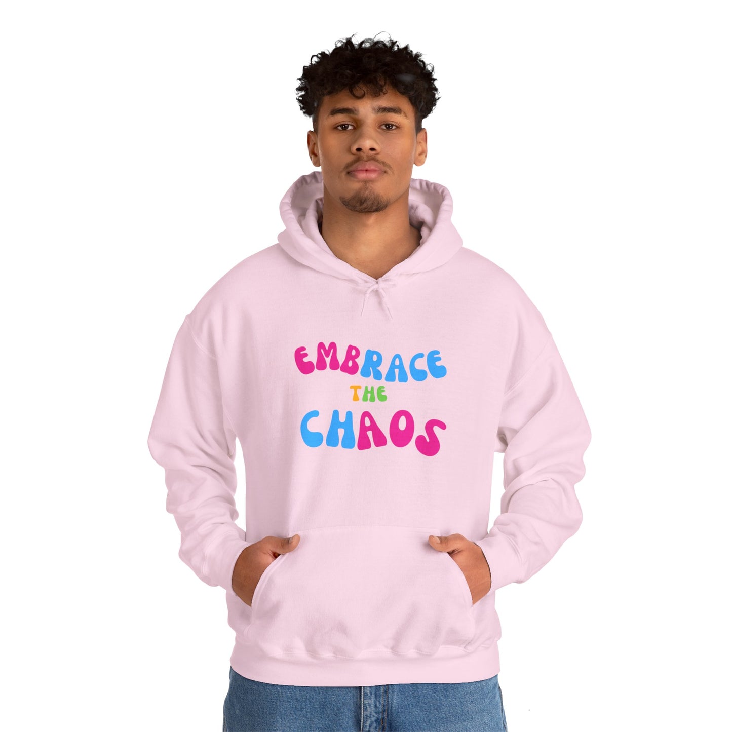 EMBRACE THE CHAOS! Unisex Heavy Blend™ Hooded Sweatshirt