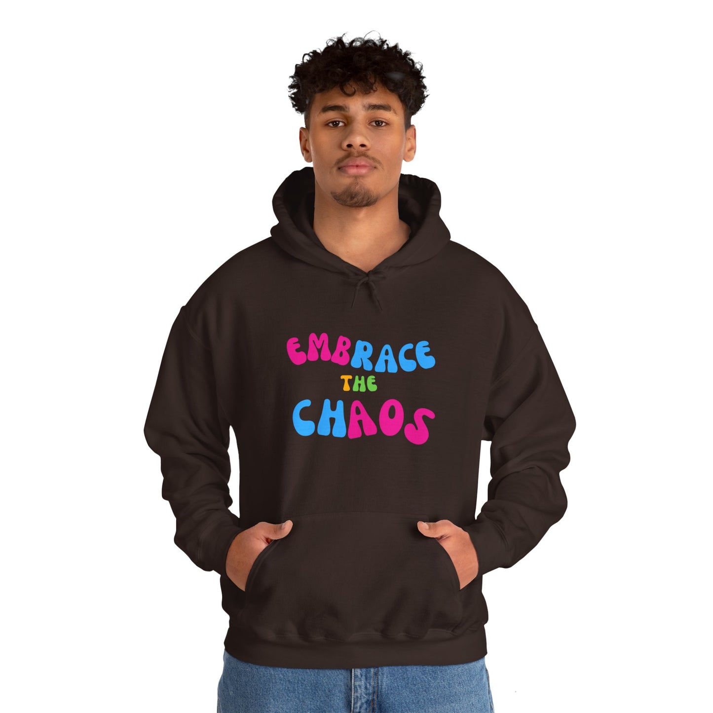 EMBRACE THE CHAOS! Unisex Heavy Blend™ Hooded Sweatshirt