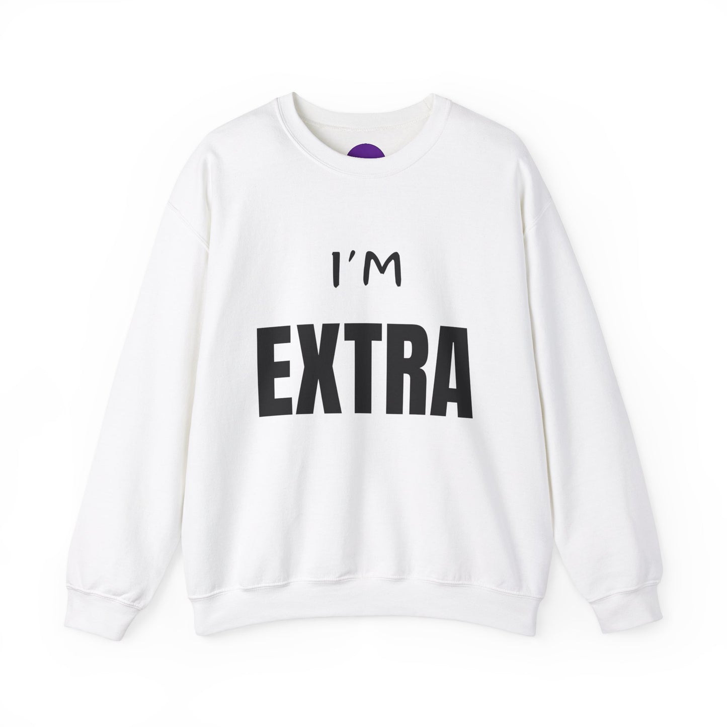 I'm Extra Black Text:  Unisex Heavy Blend™ Crewneck Sweatshirt