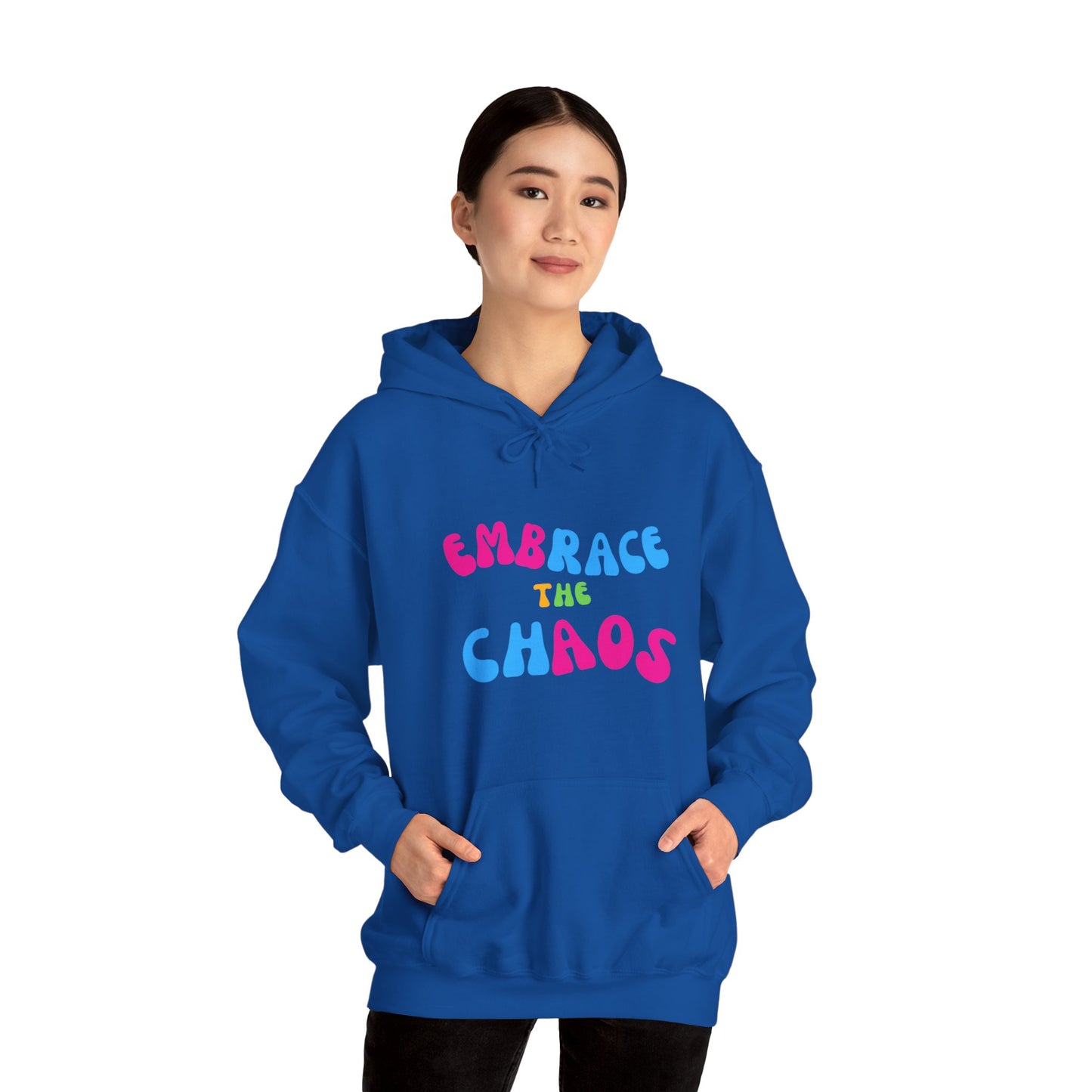 EMBRACE THE CHAOS! Unisex Heavy Blend™ Hooded Sweatshirt