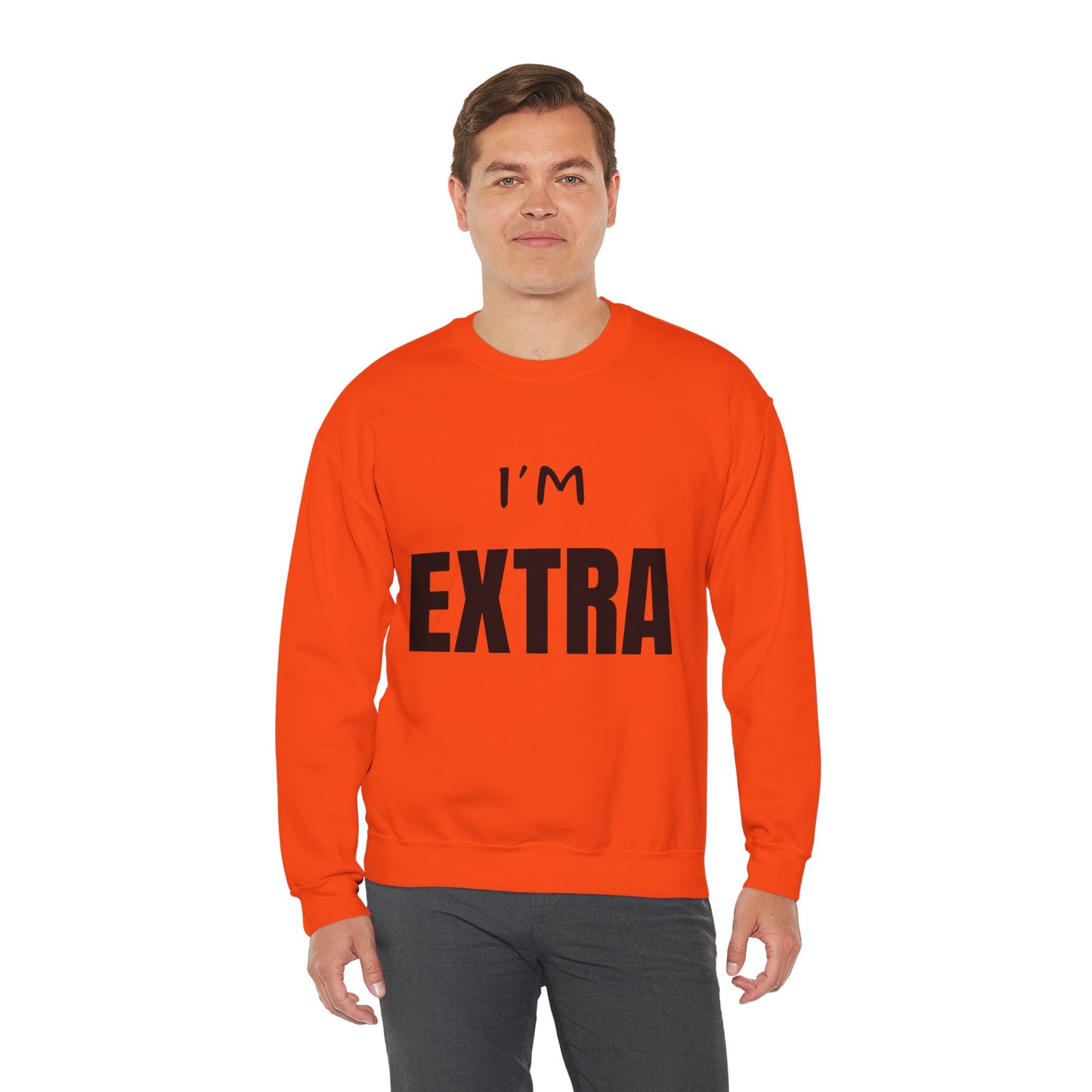 I'm Extra Black Text:  Unisex Heavy Blend™ Crewneck Sweatshirt