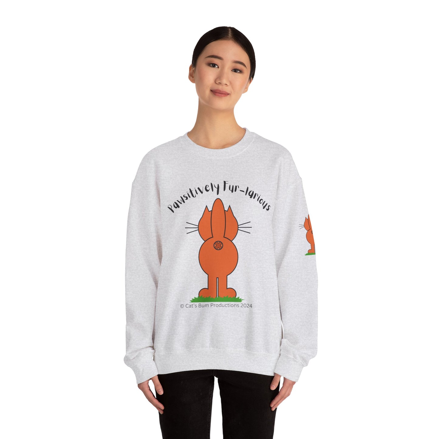 Pawsitively Fur-larious:  Unisex Heavy Blend™ Crewneck Sweatshirt
