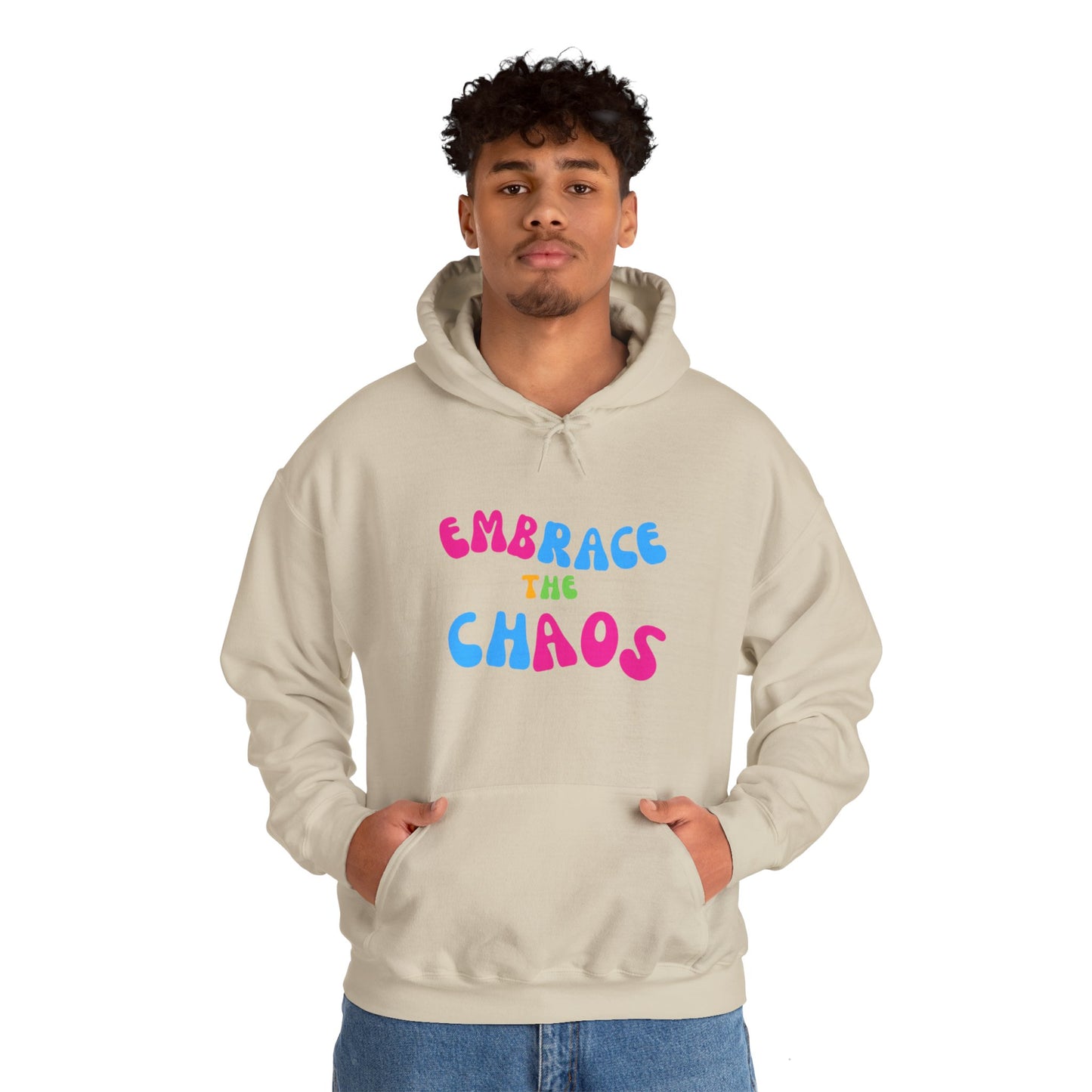 EMBRACE THE CHAOS! Unisex Heavy Blend™ Hooded Sweatshirt