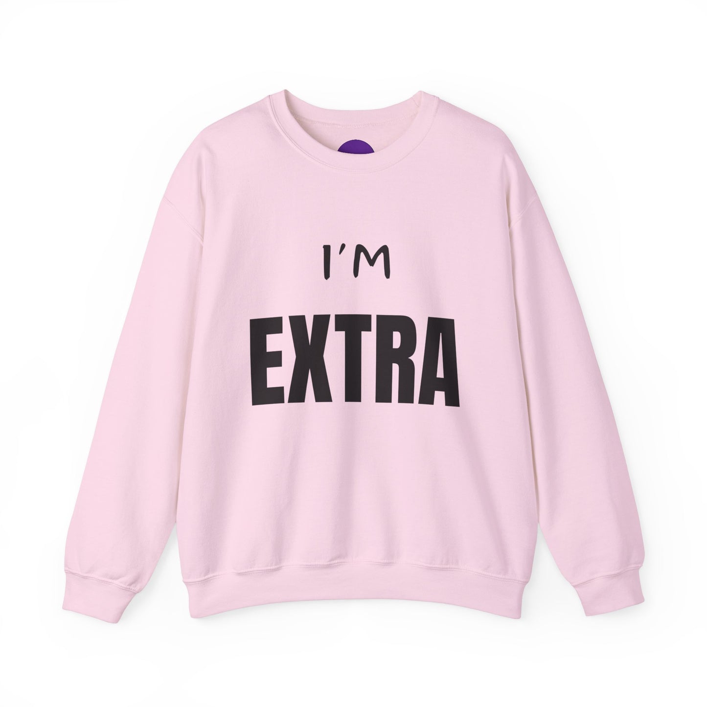 I'm Extra Black Text:  Unisex Heavy Blend™ Crewneck Sweatshirt